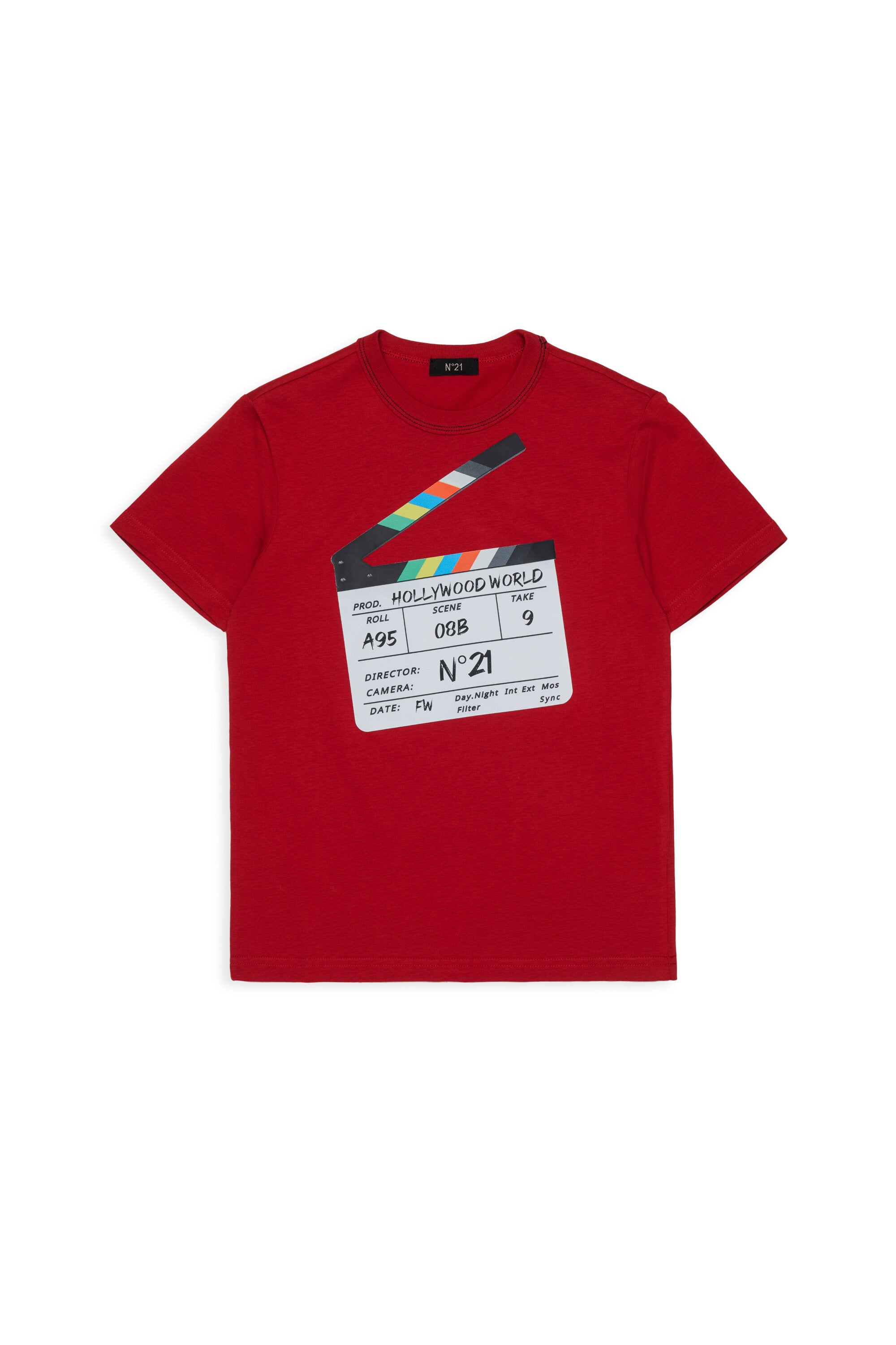 T-shirt with movie clapperboard print