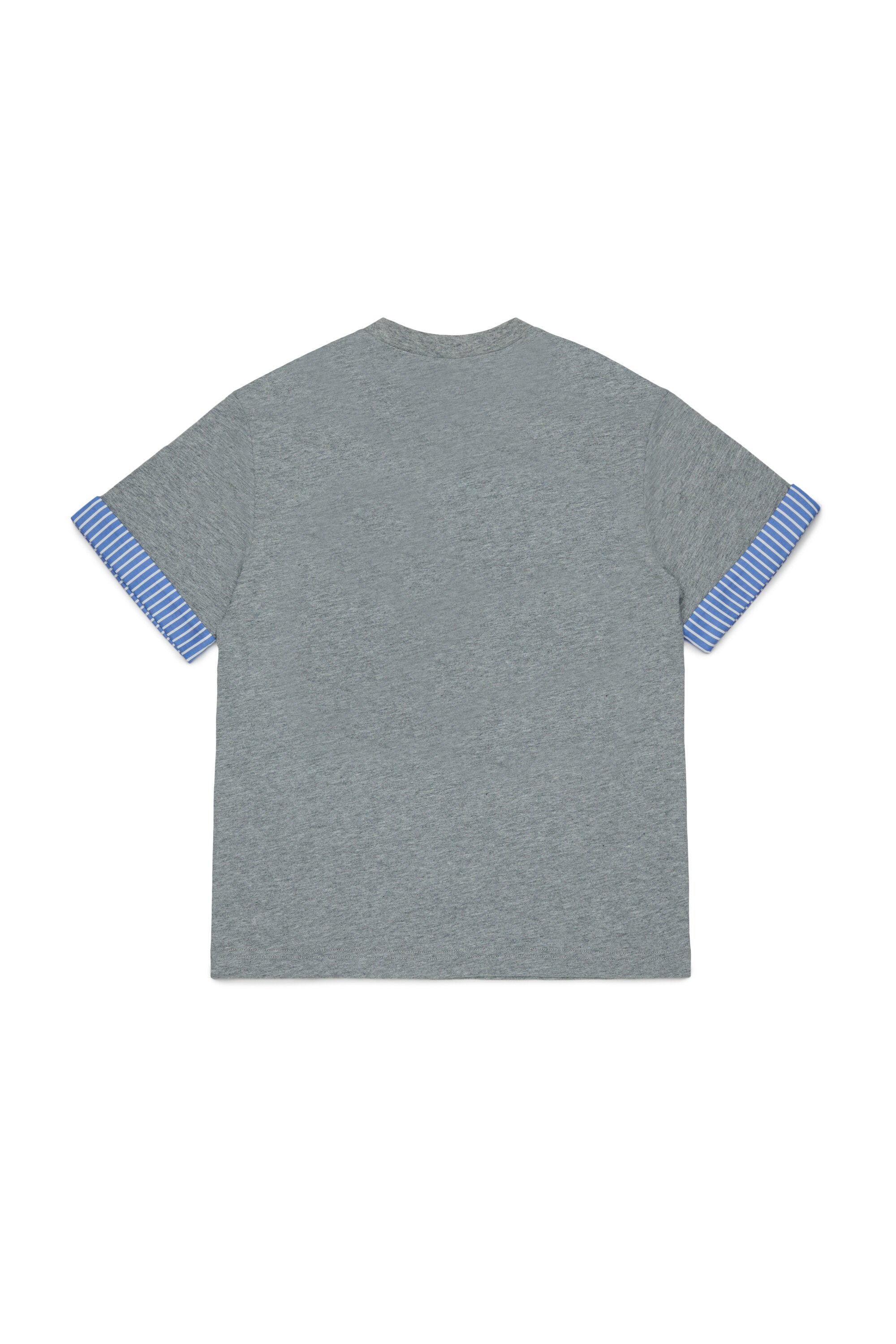 T-shirt avec imprimé et manches rayées