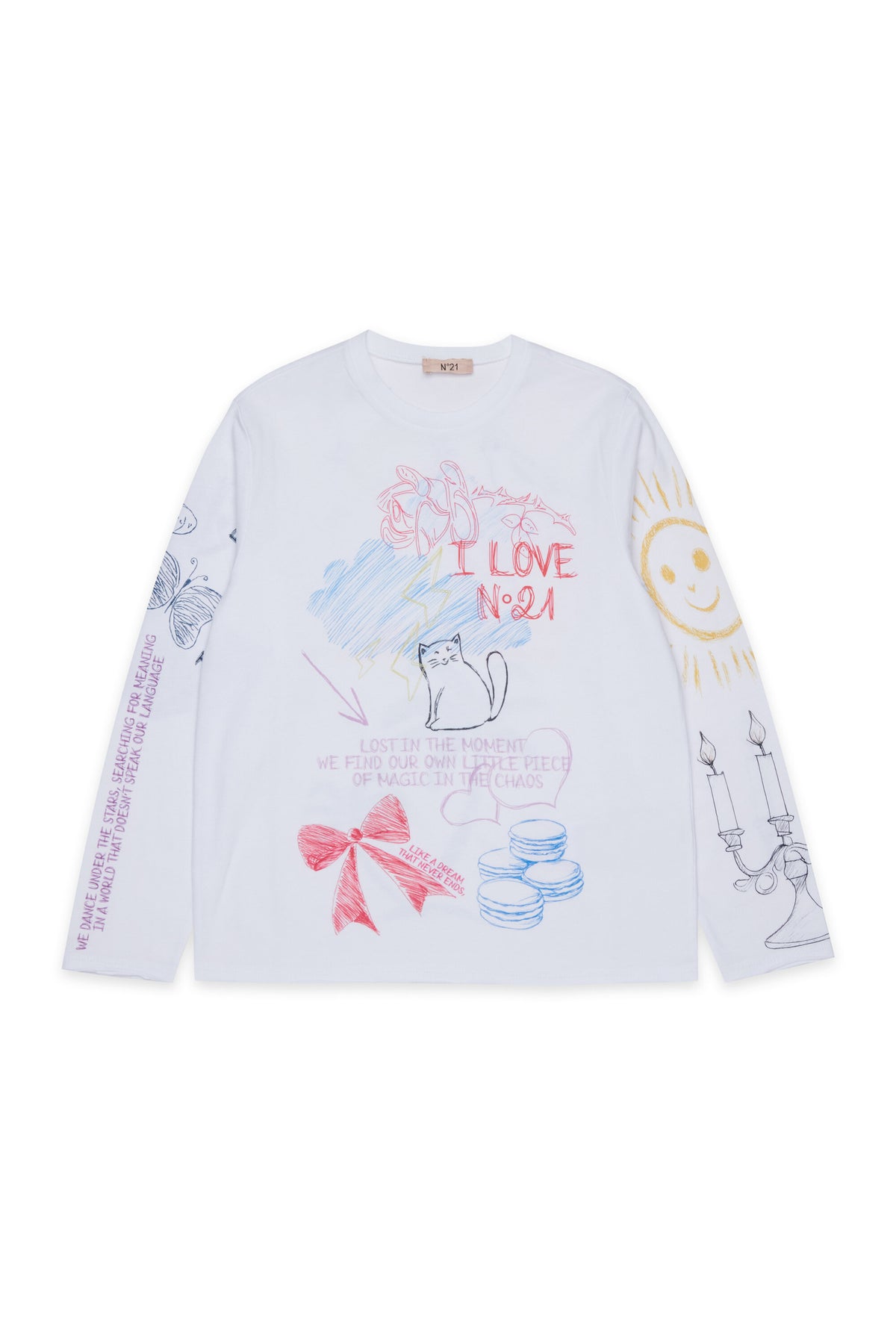 Long-sleeve T-shirt with prints