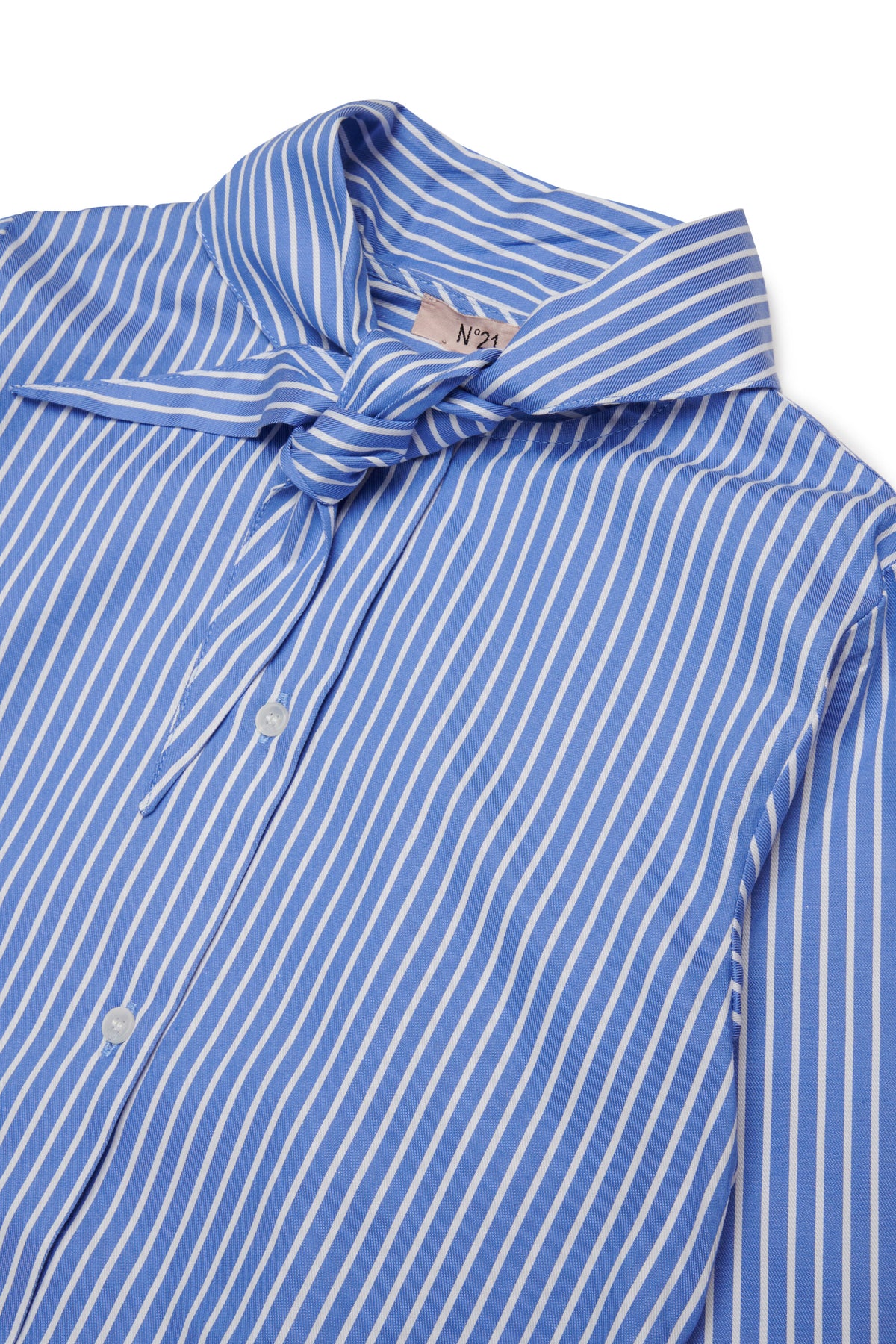 Chemise à rayures avec nœud