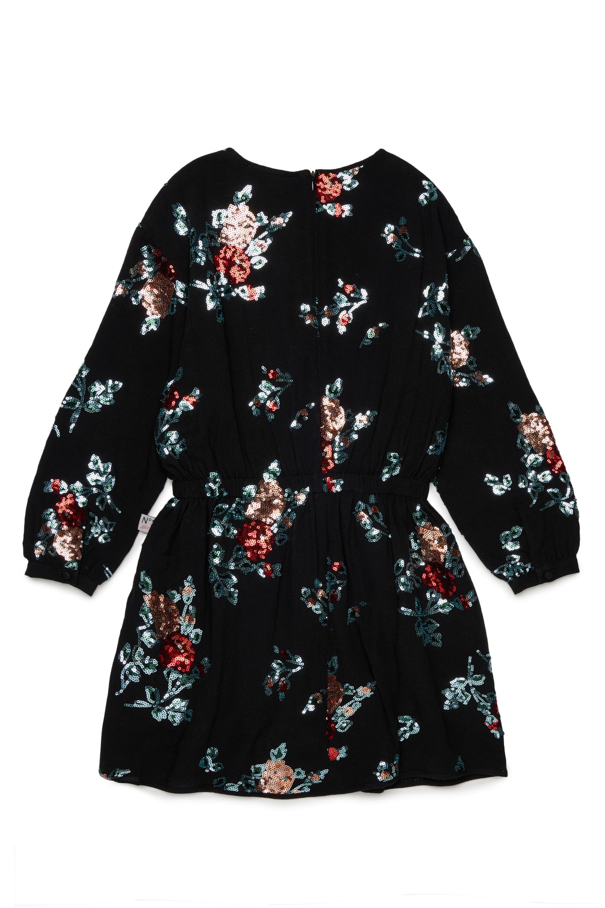 Short dress with floral sequins