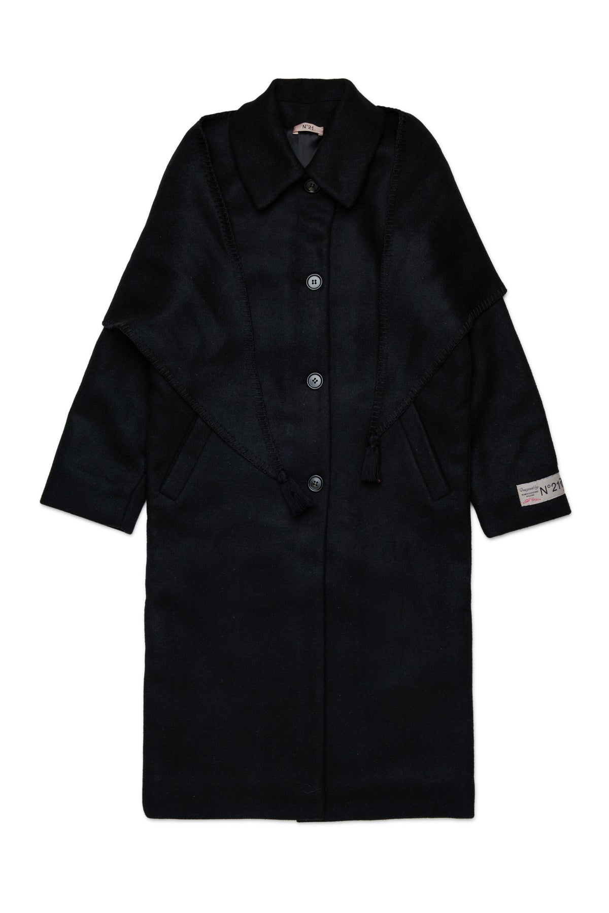 Manteau avec cape décorative