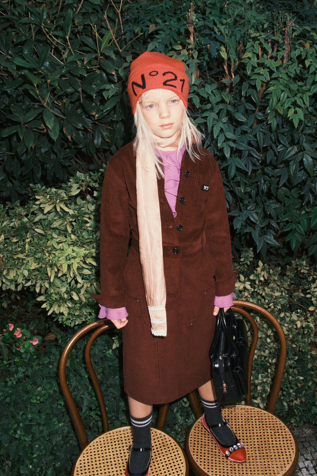 Robe en velours avec logo