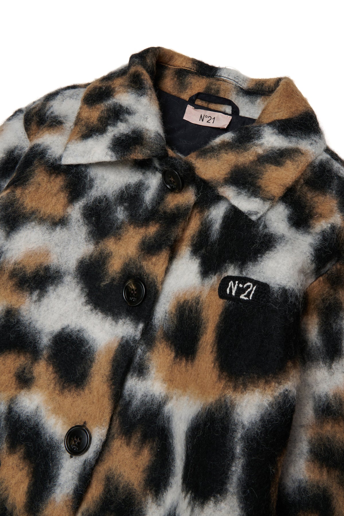 Abrigo animal print efecto pelo
