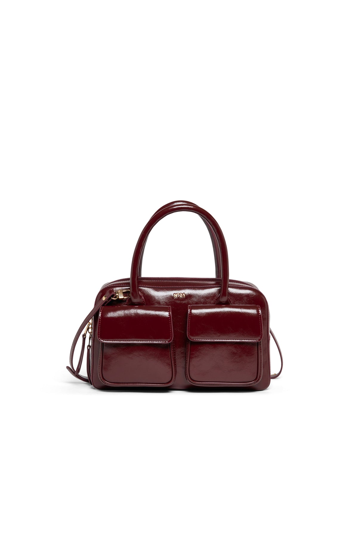Cross-body bag with double front pocket