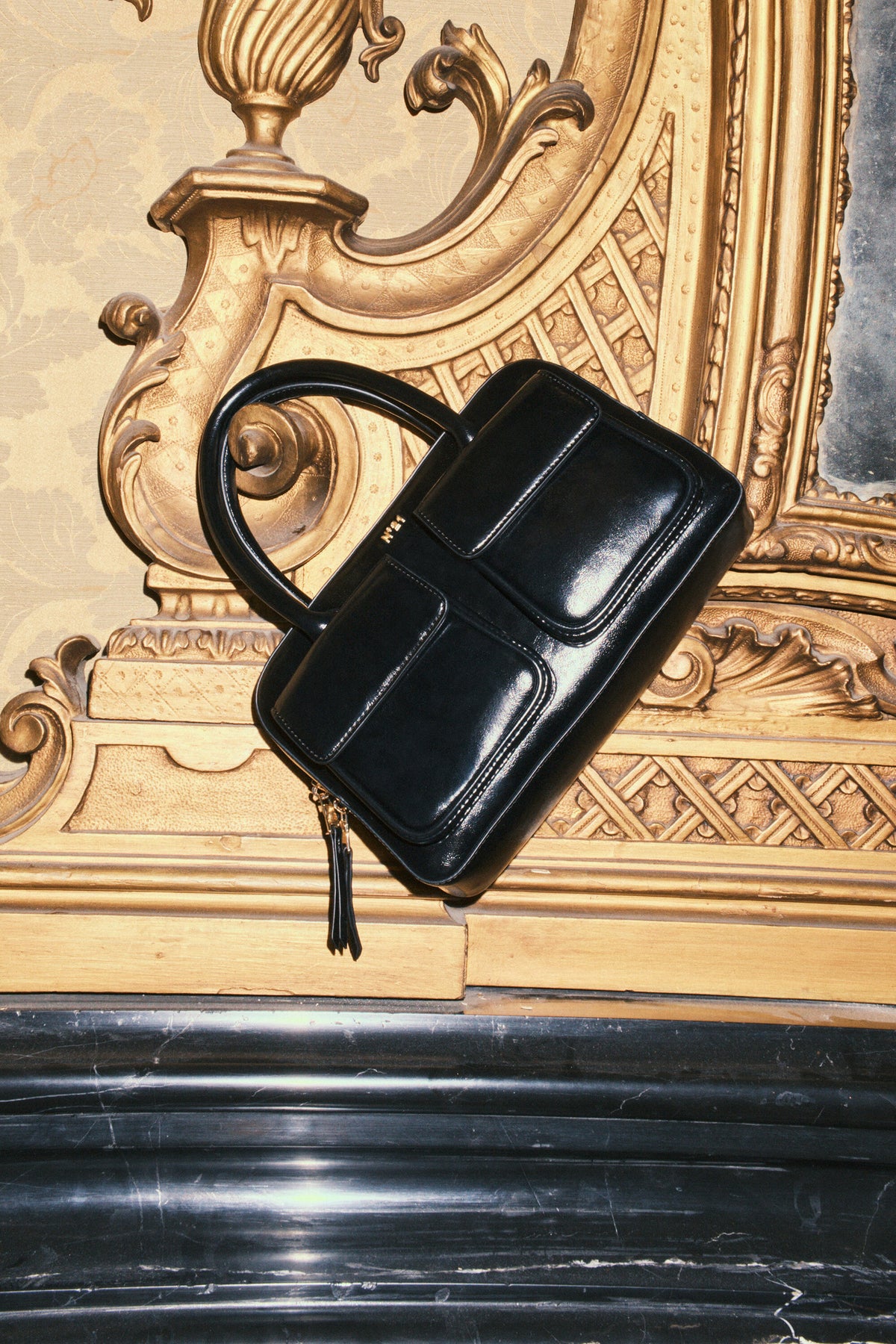 Cross-body bag with double front pocket