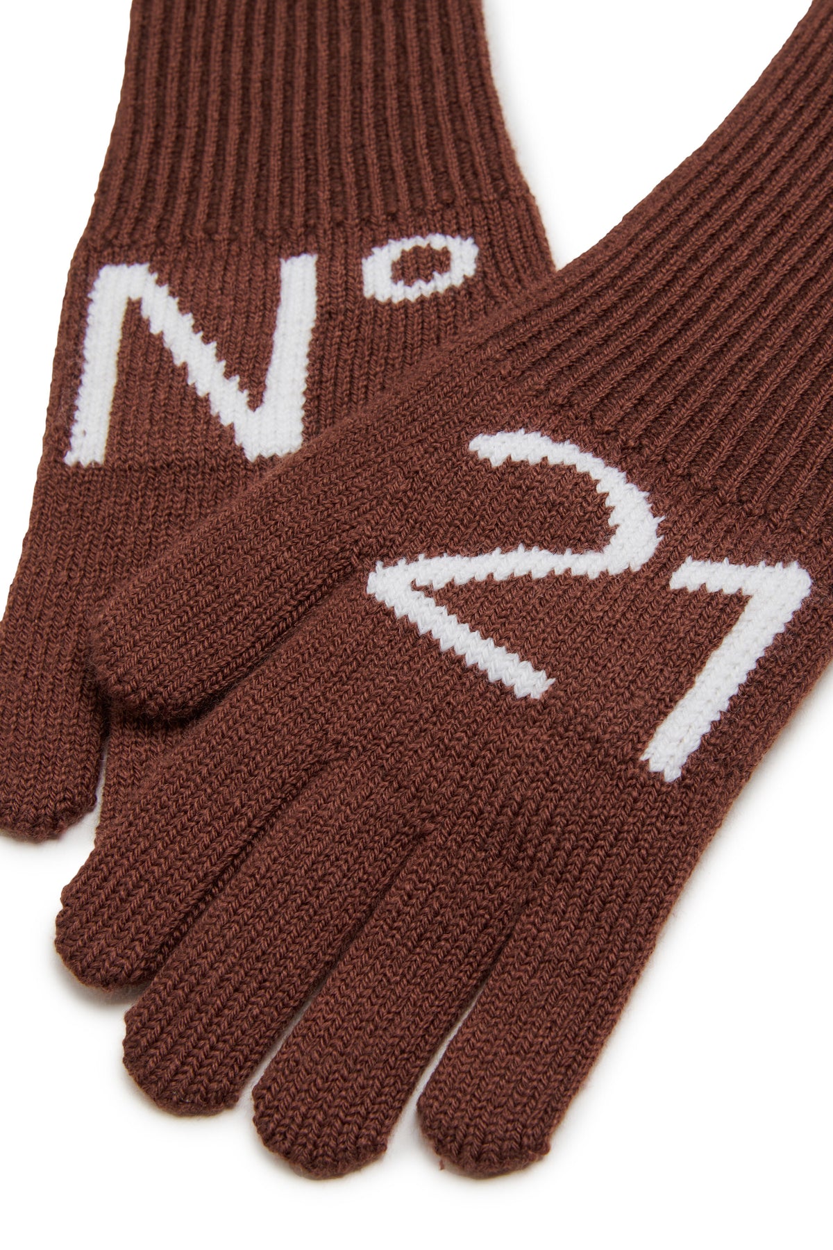 Gants en maille avec logo