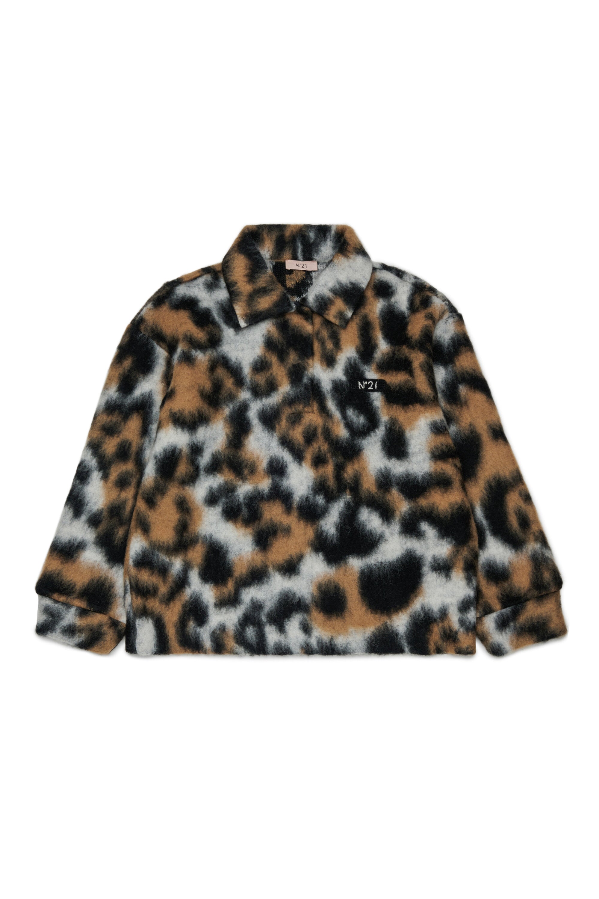 Pull animalier avec col collerette