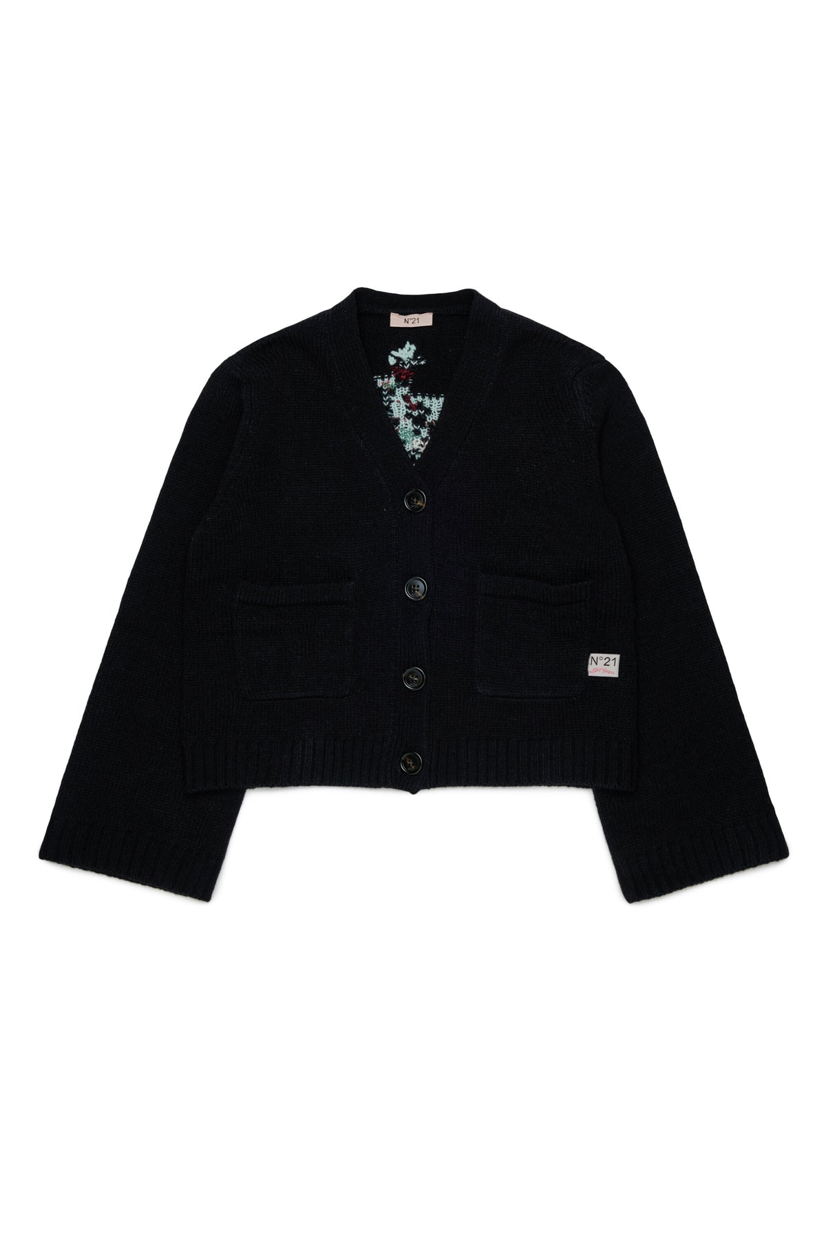 Cardigan avec broderie florale au dos