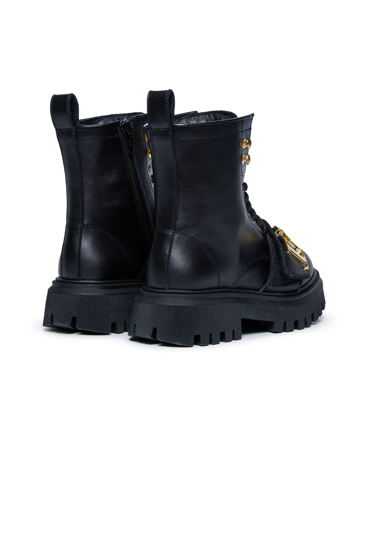 Bottes à lacets avec logo