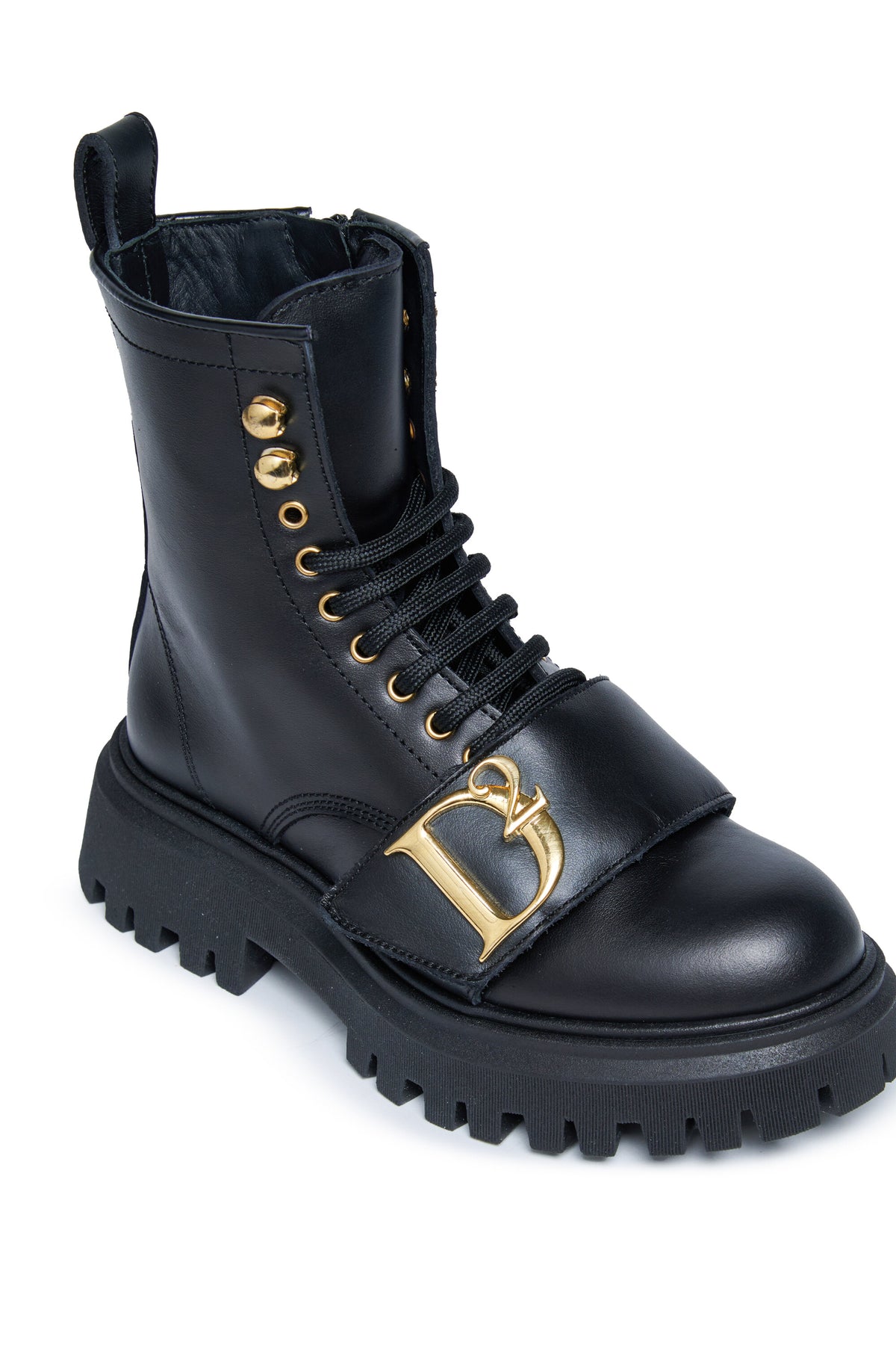 Bottes à lacets avec logo