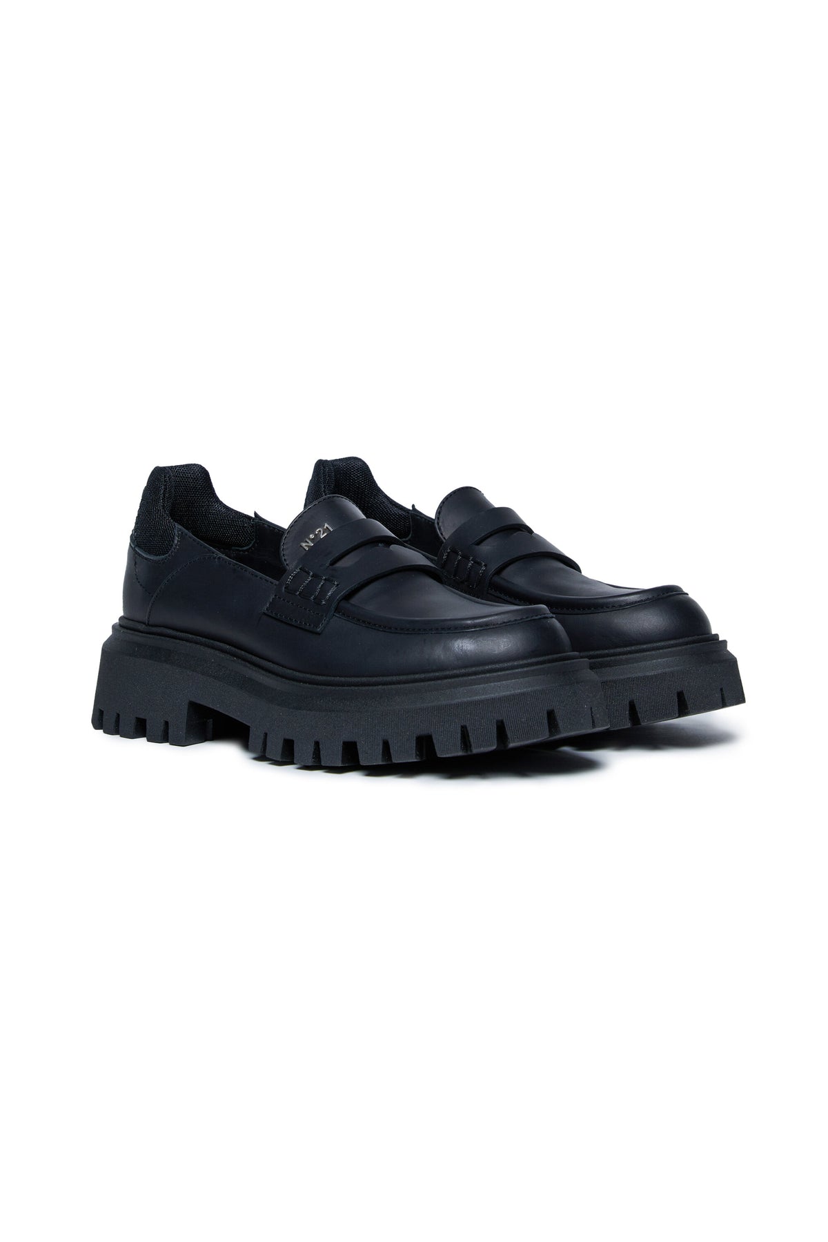 Mocassins en cuir avec semelle crantée