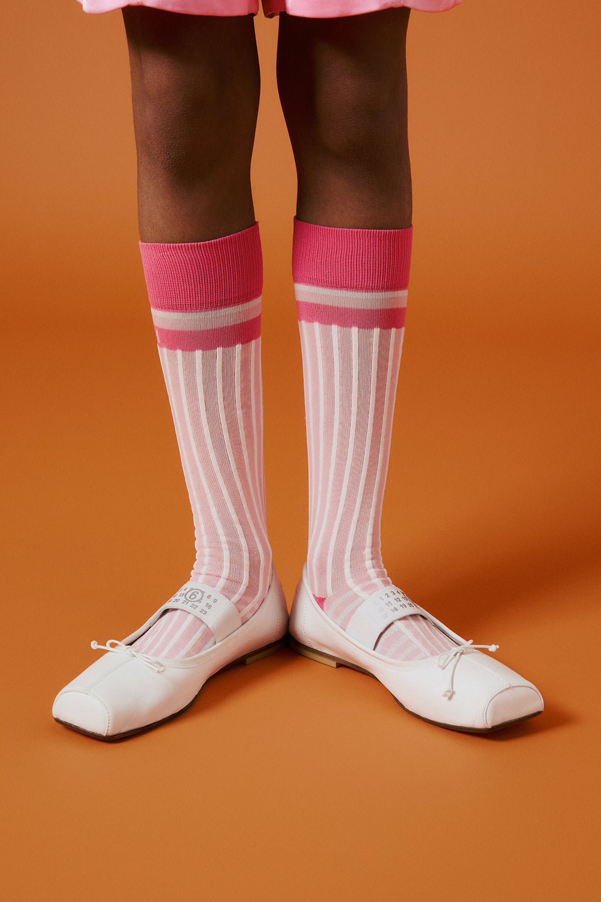 Ballerines classiques en cuir avec Numeric logo