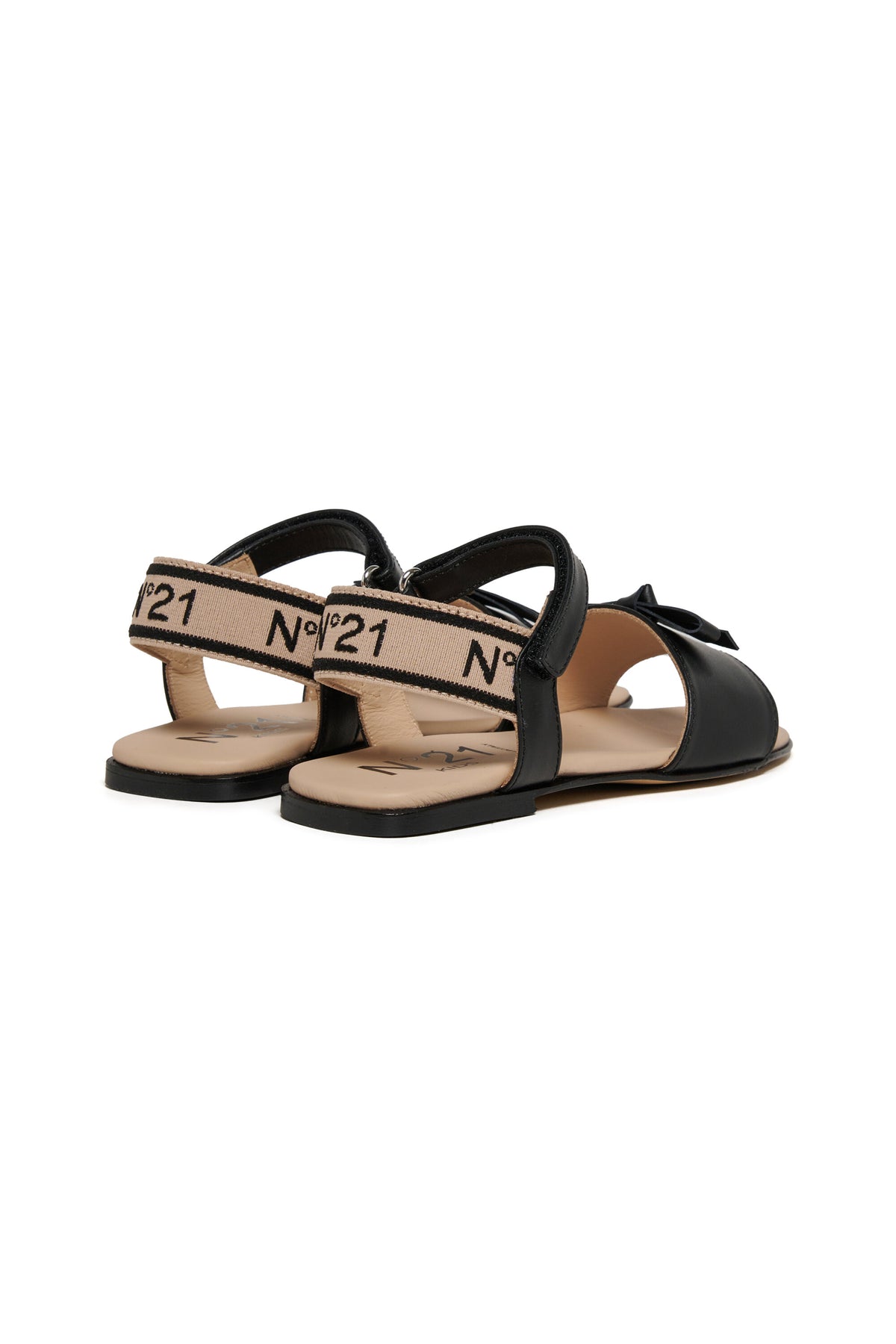 Sandales en cuir avec nœud