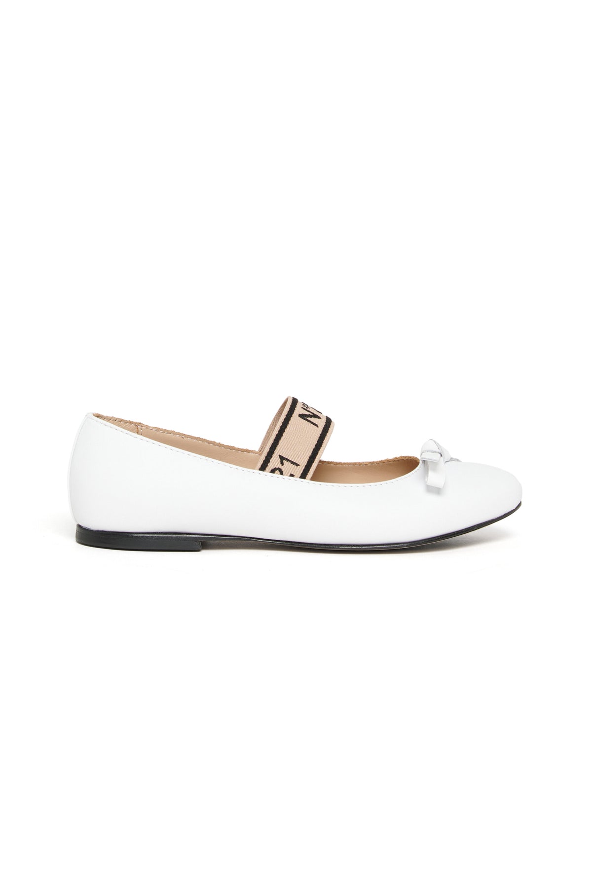 Ballerines en cuir avec noeud
