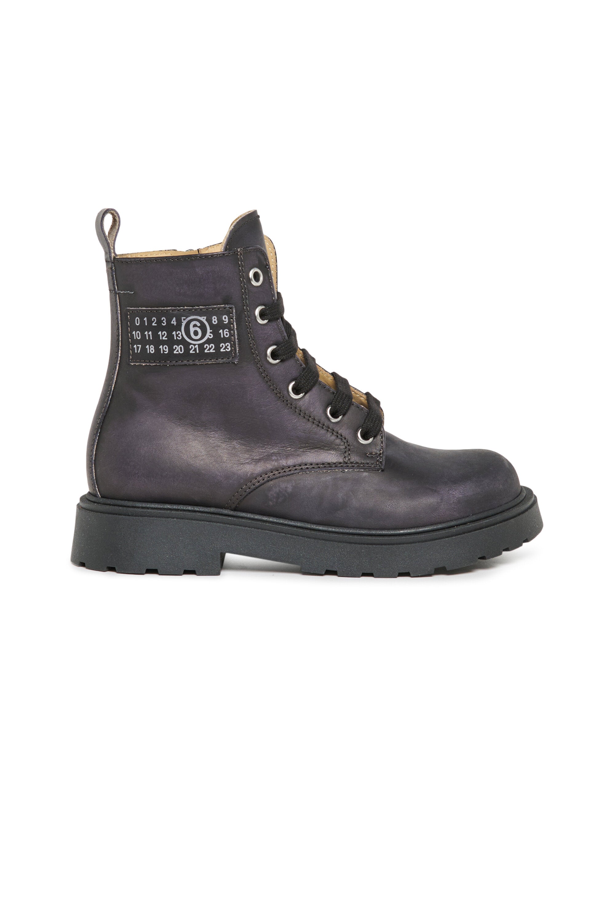 Bottes de combat en cuir avec logo