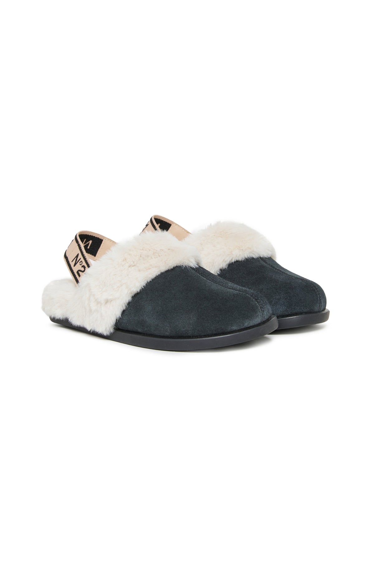 Chaussons mules Fussbett avec bande élastique ornée d'un logo