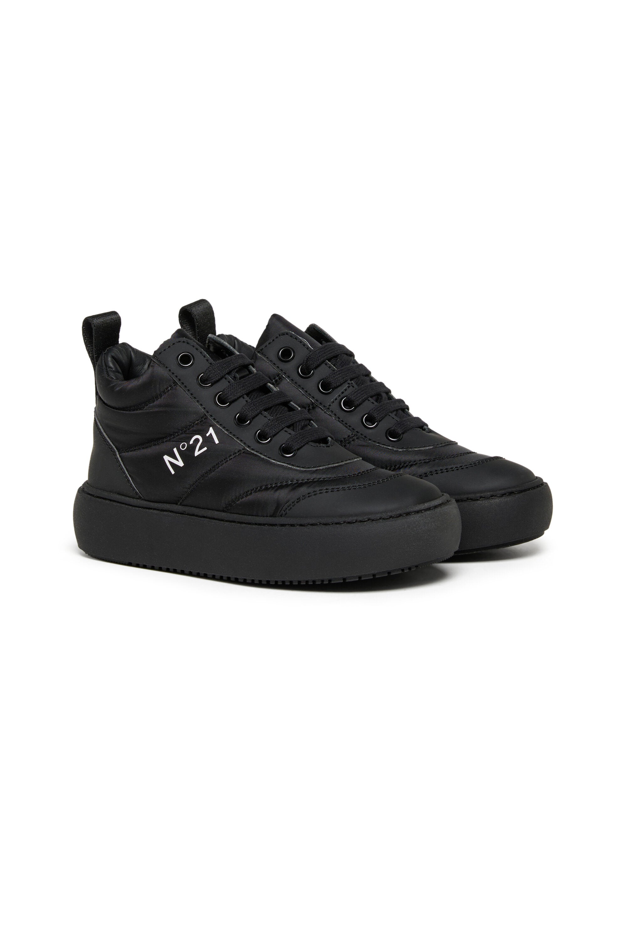 Mid padded sneakers with logo