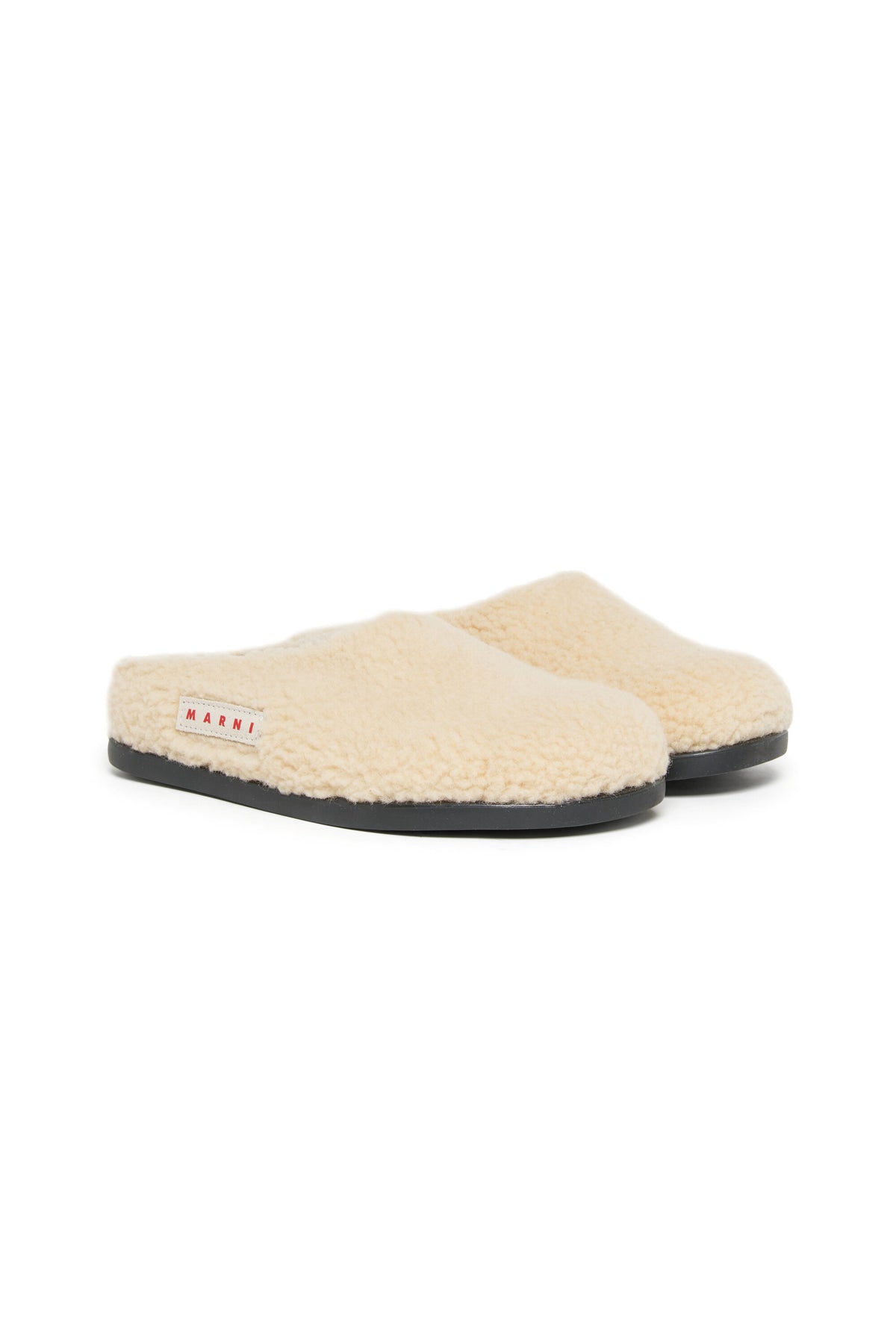 Teddy mules slippers with logo