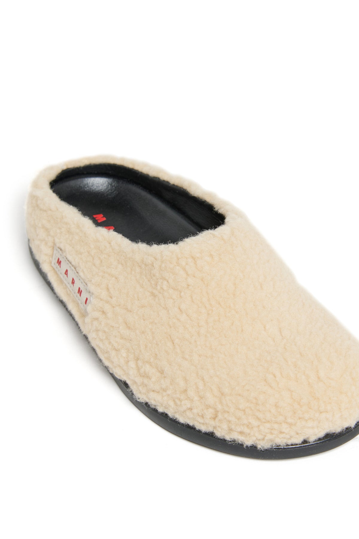 Teddy mules slippers with logo