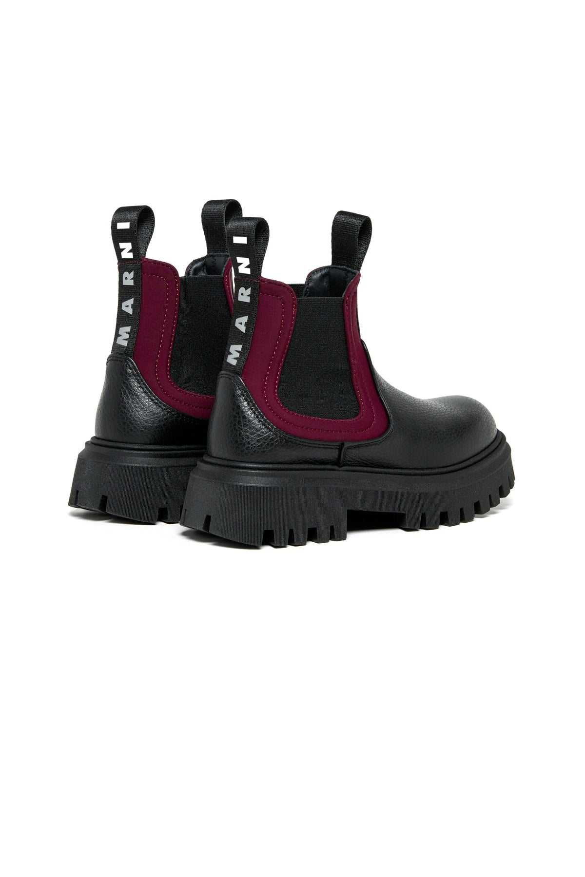 Bottes Chelsea en cuir avec logo en ruban