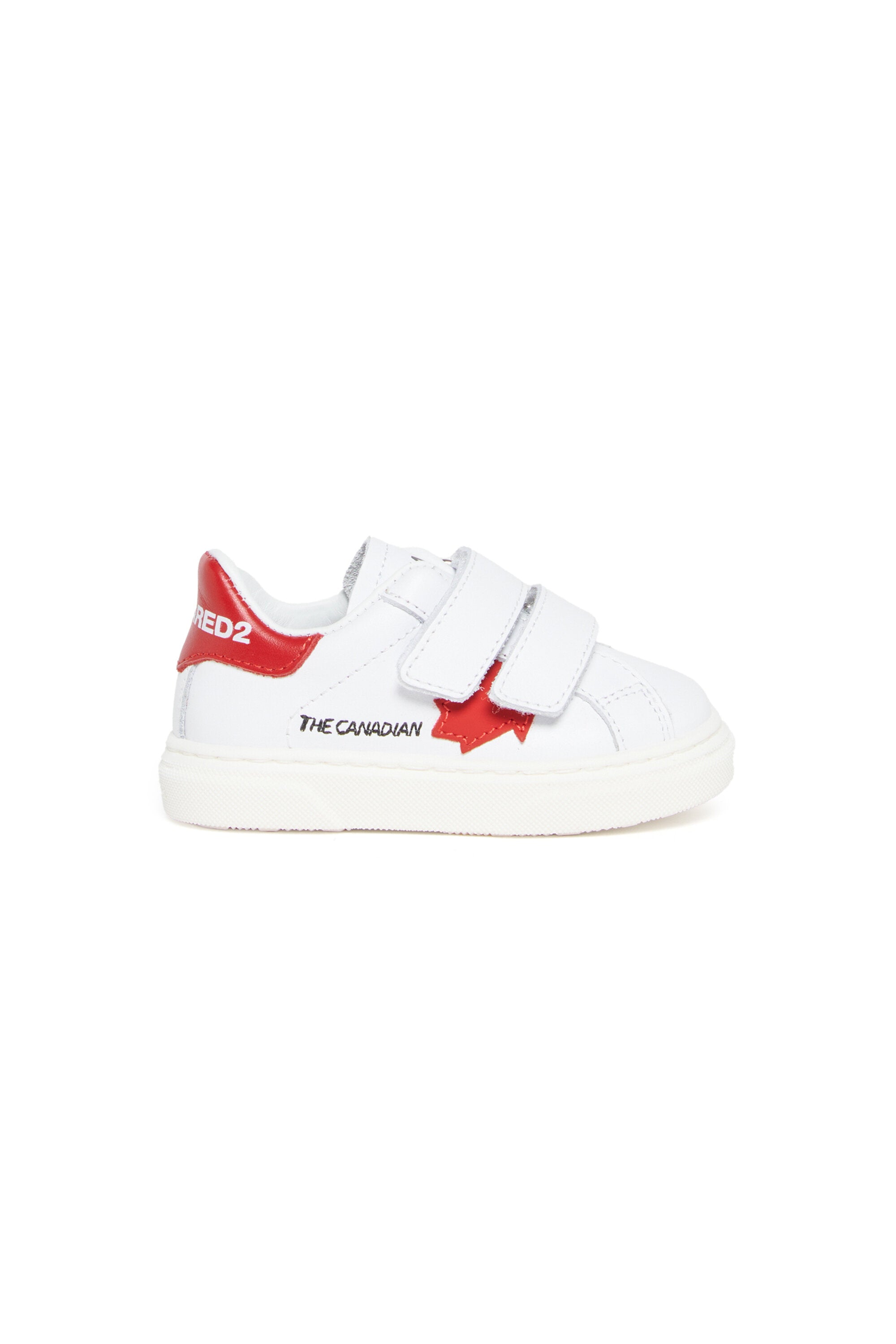 Baskets basses en cuir avec Maple Leaf