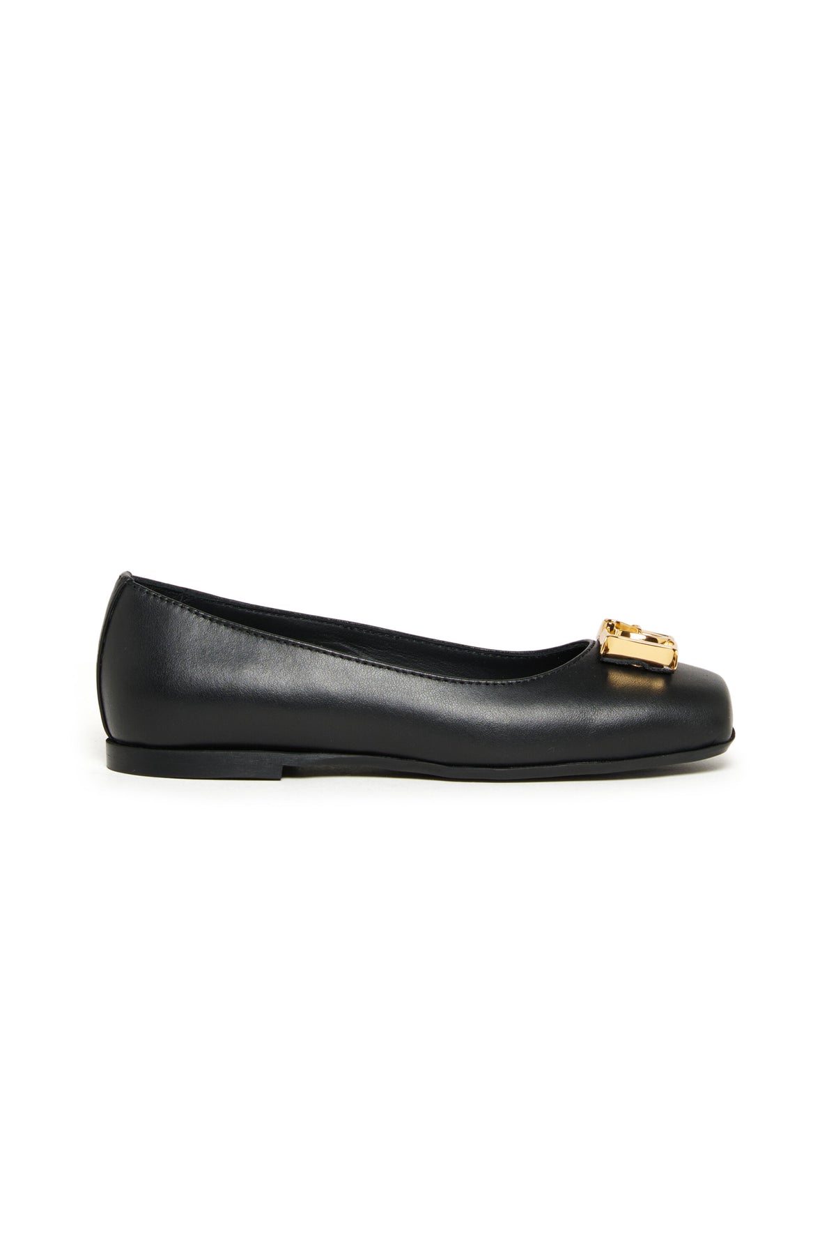 Ballerine en cuir avec logo