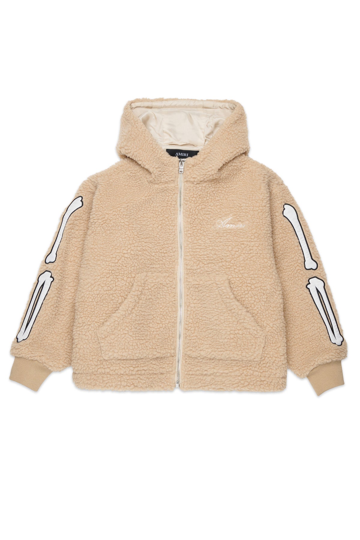 Veste teddy avec détails osseux