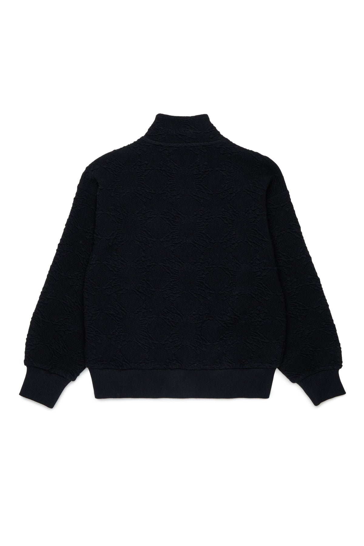 Sweat jacquard à demi-zip
