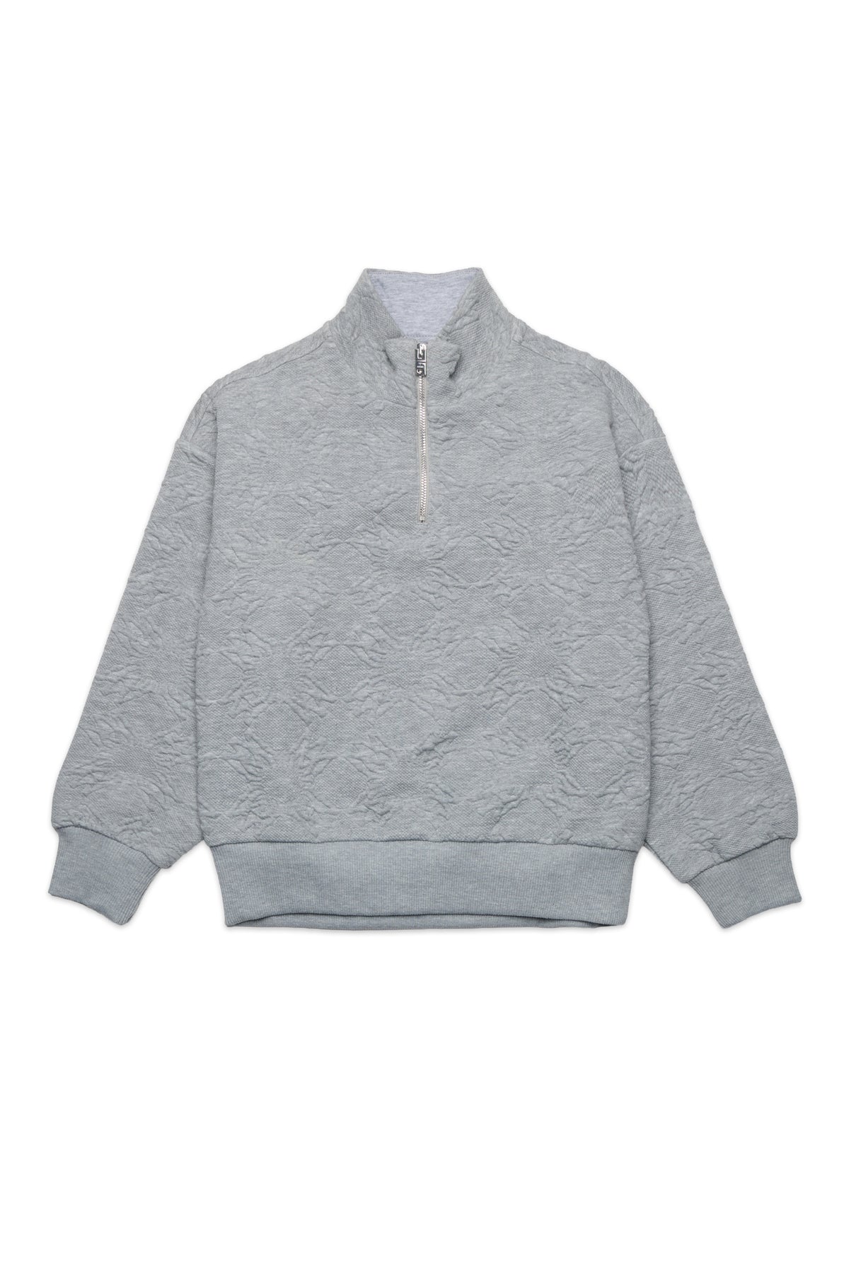 Sudadera jacquard con media cremallera