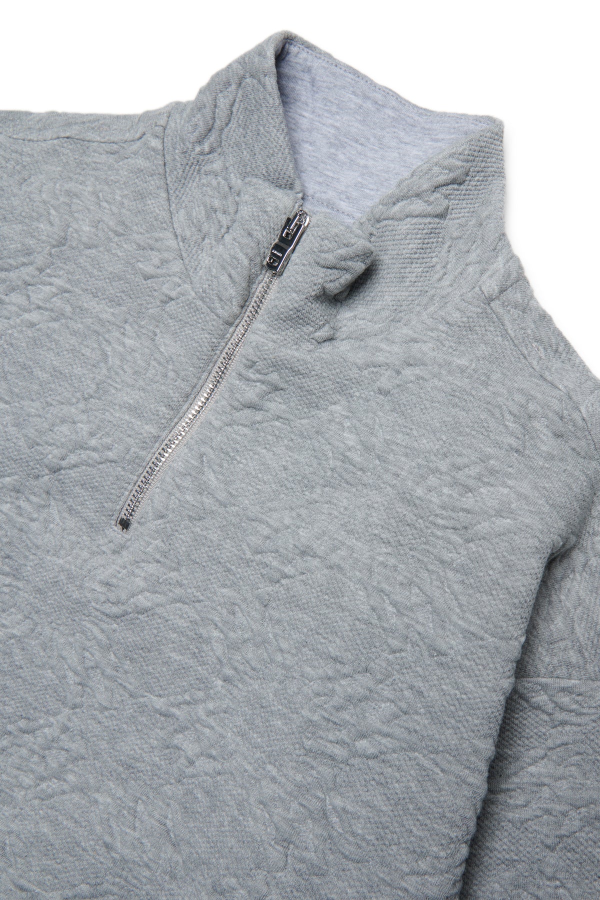 Sudadera jacquard con media cremallera