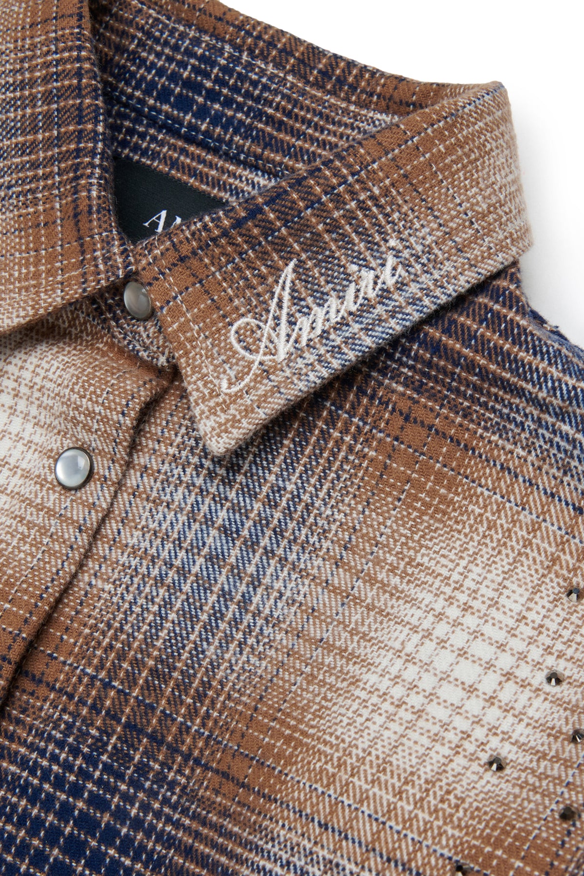 Chemise à carreaux avec logo
