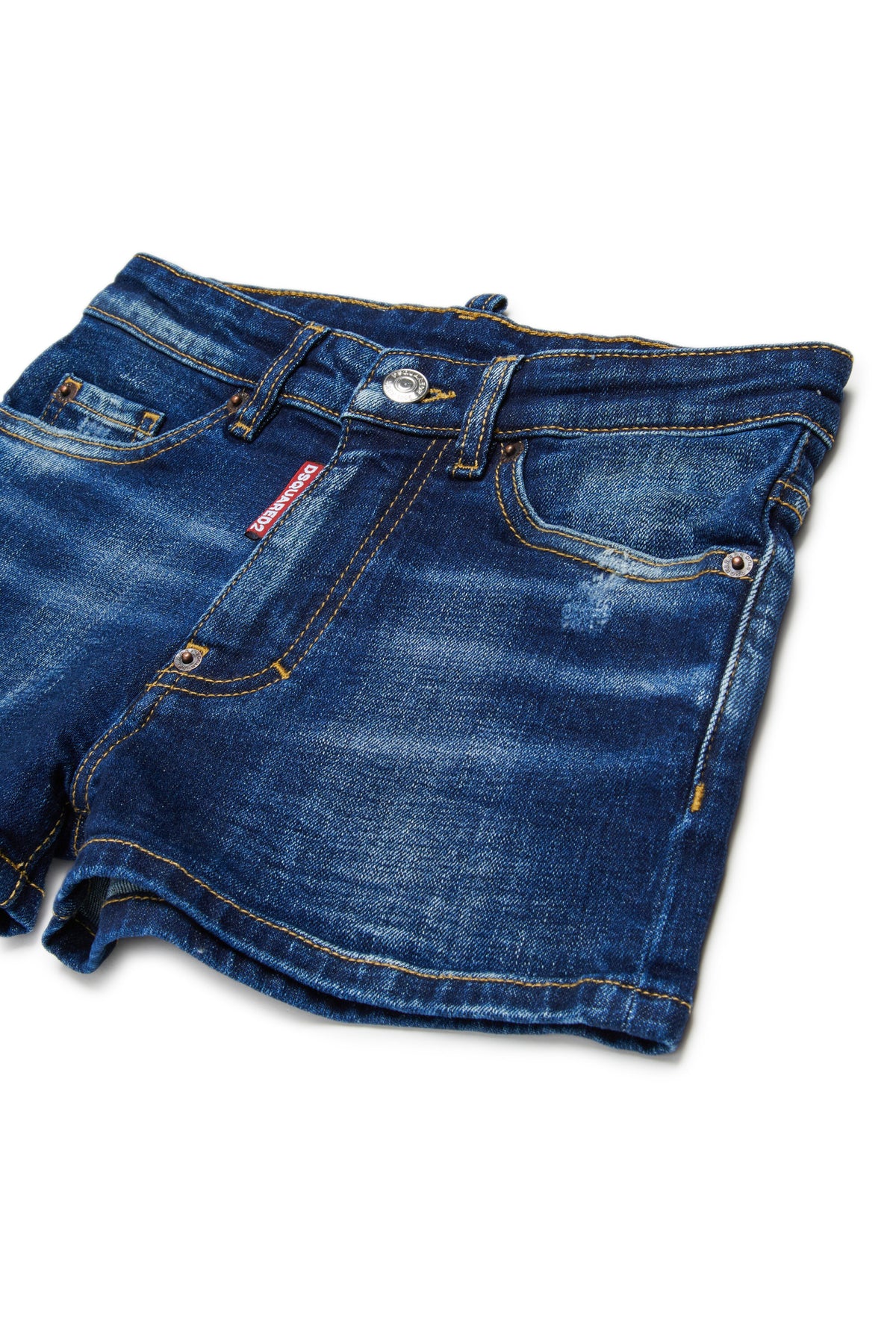 Dark blue denim shorts