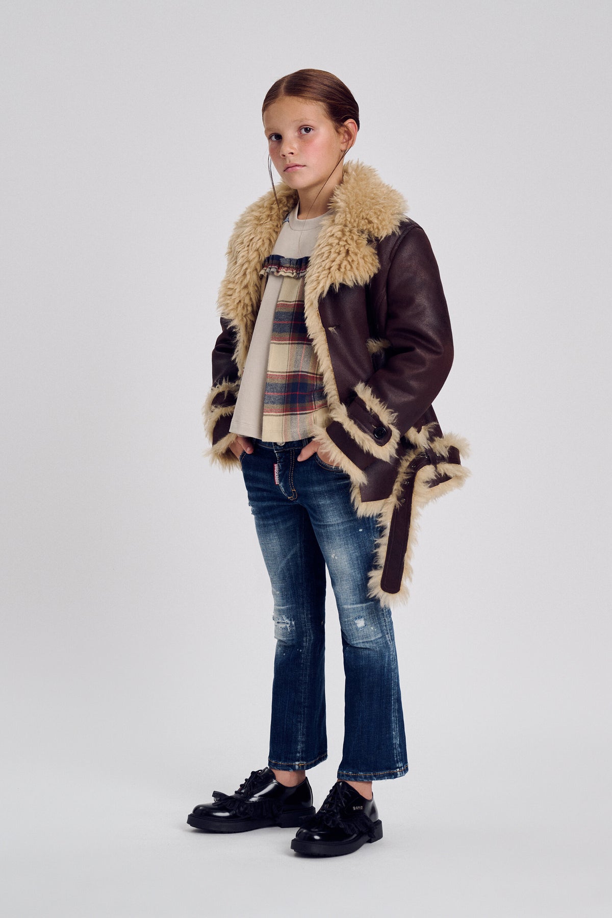Jeans corte bootcut lavado azul medio - Bell Bottom