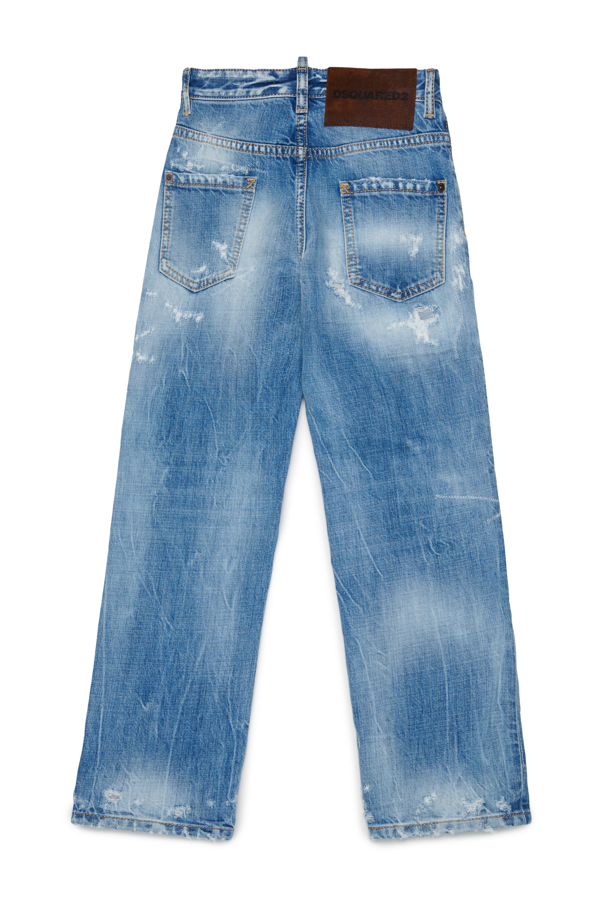 Jeans corte recto lavado azul claro - 642