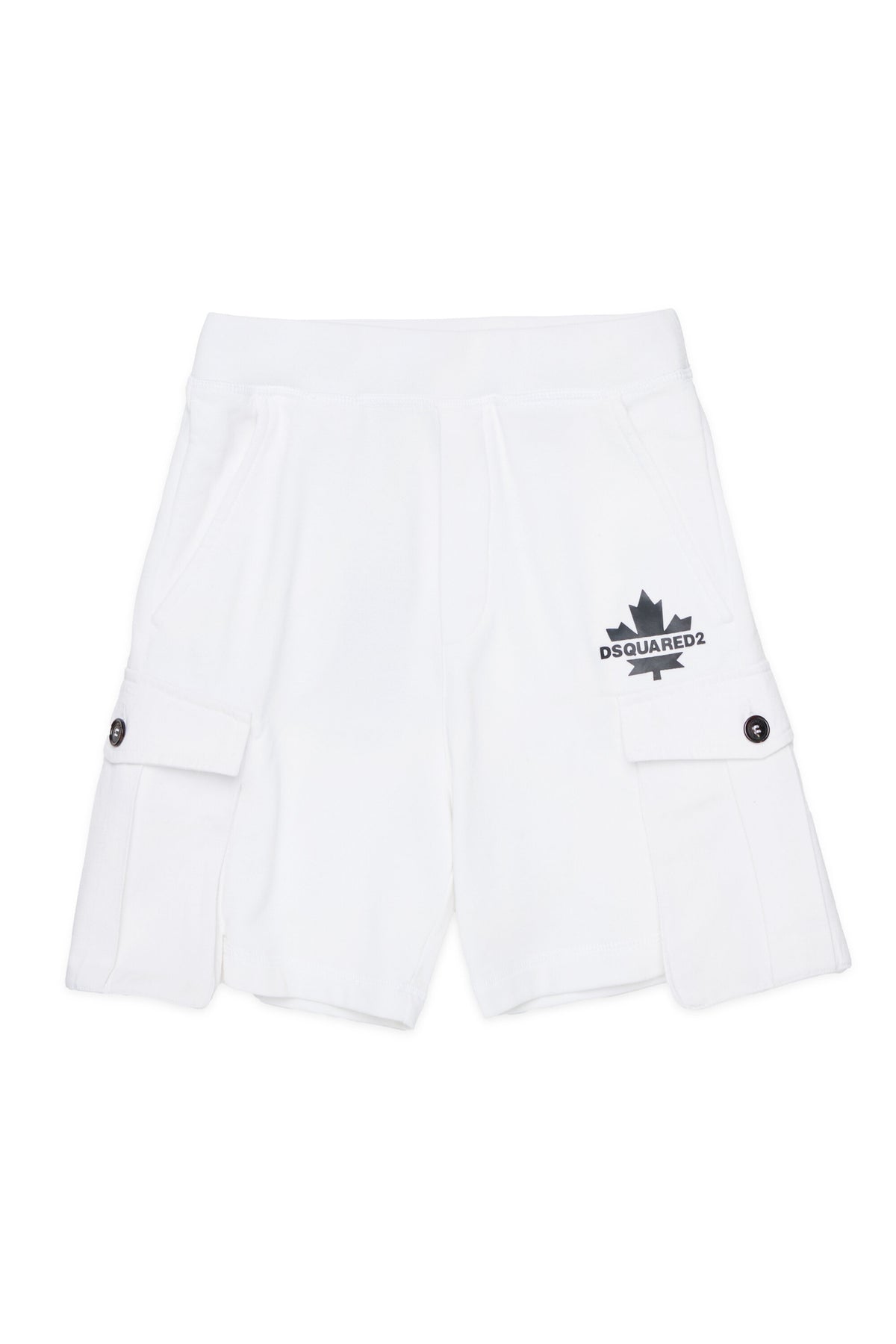 Fleece cargo shorts with Maple Leaf