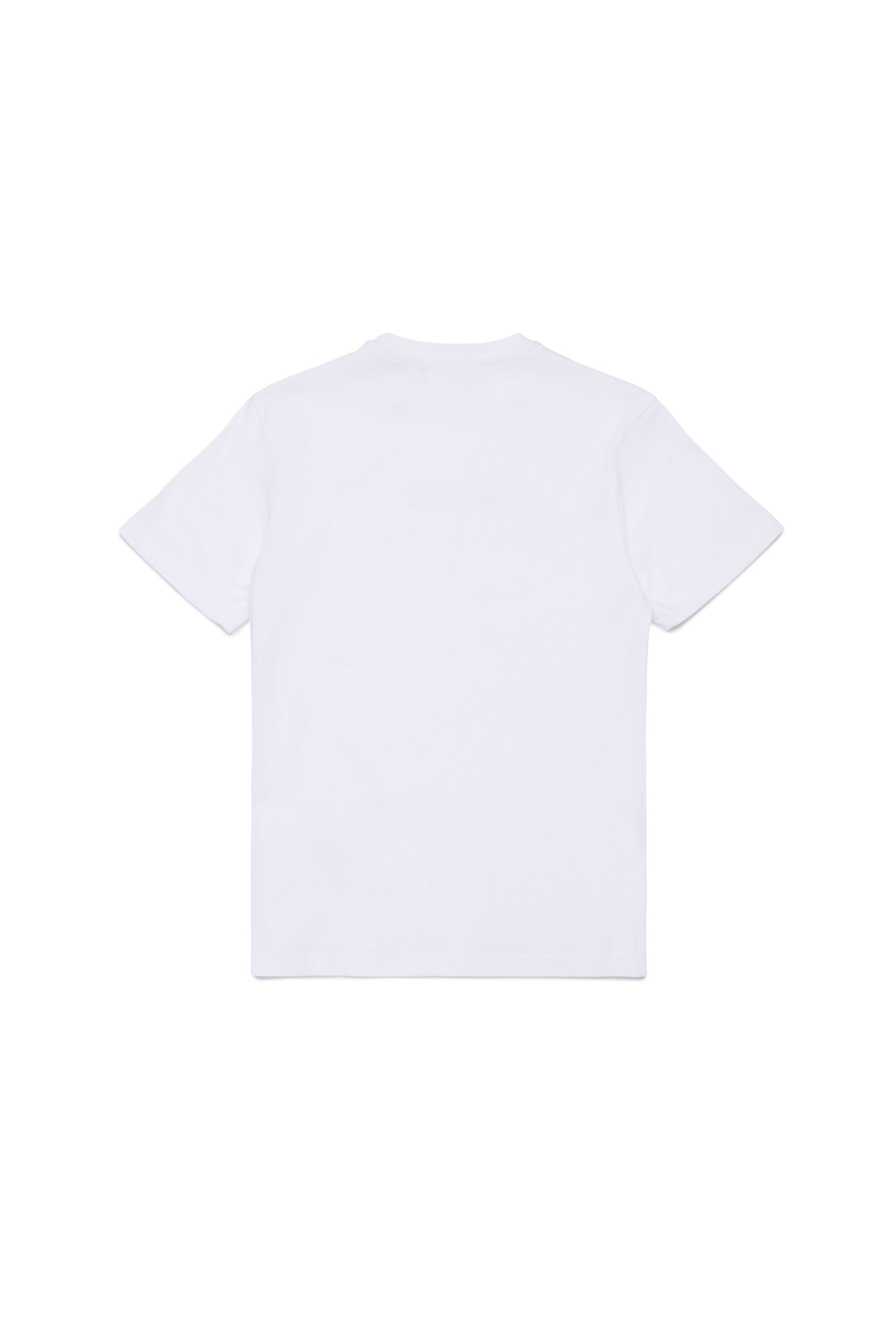 T-shirt with rubber effect logo