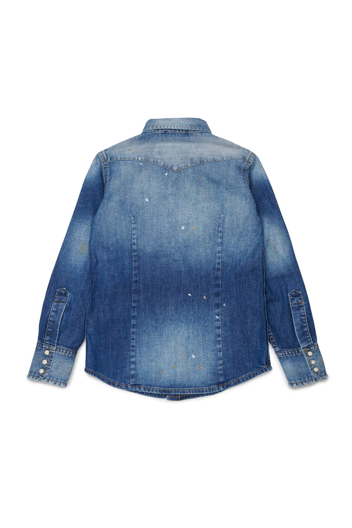 Chemise en denim à manches longues avec logo