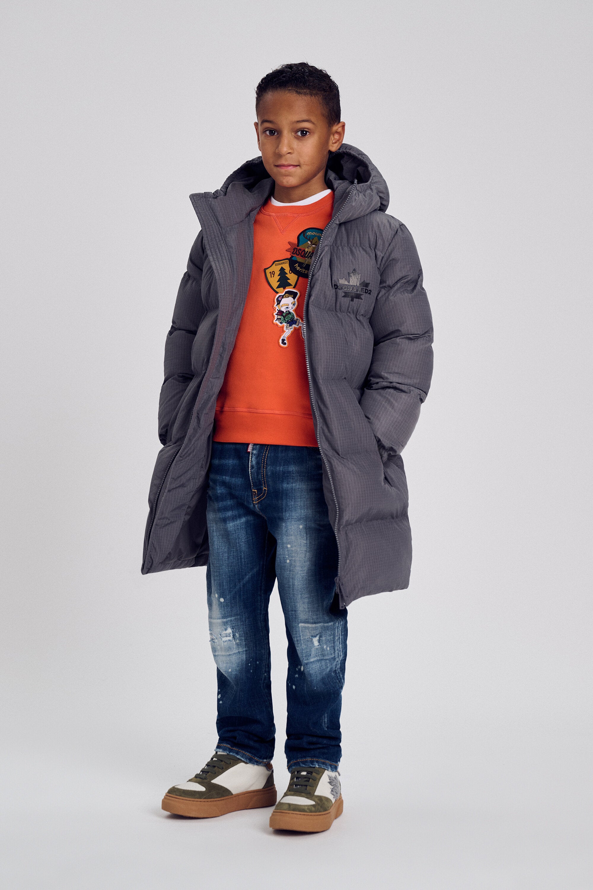 Chaqueta acolchada con logo