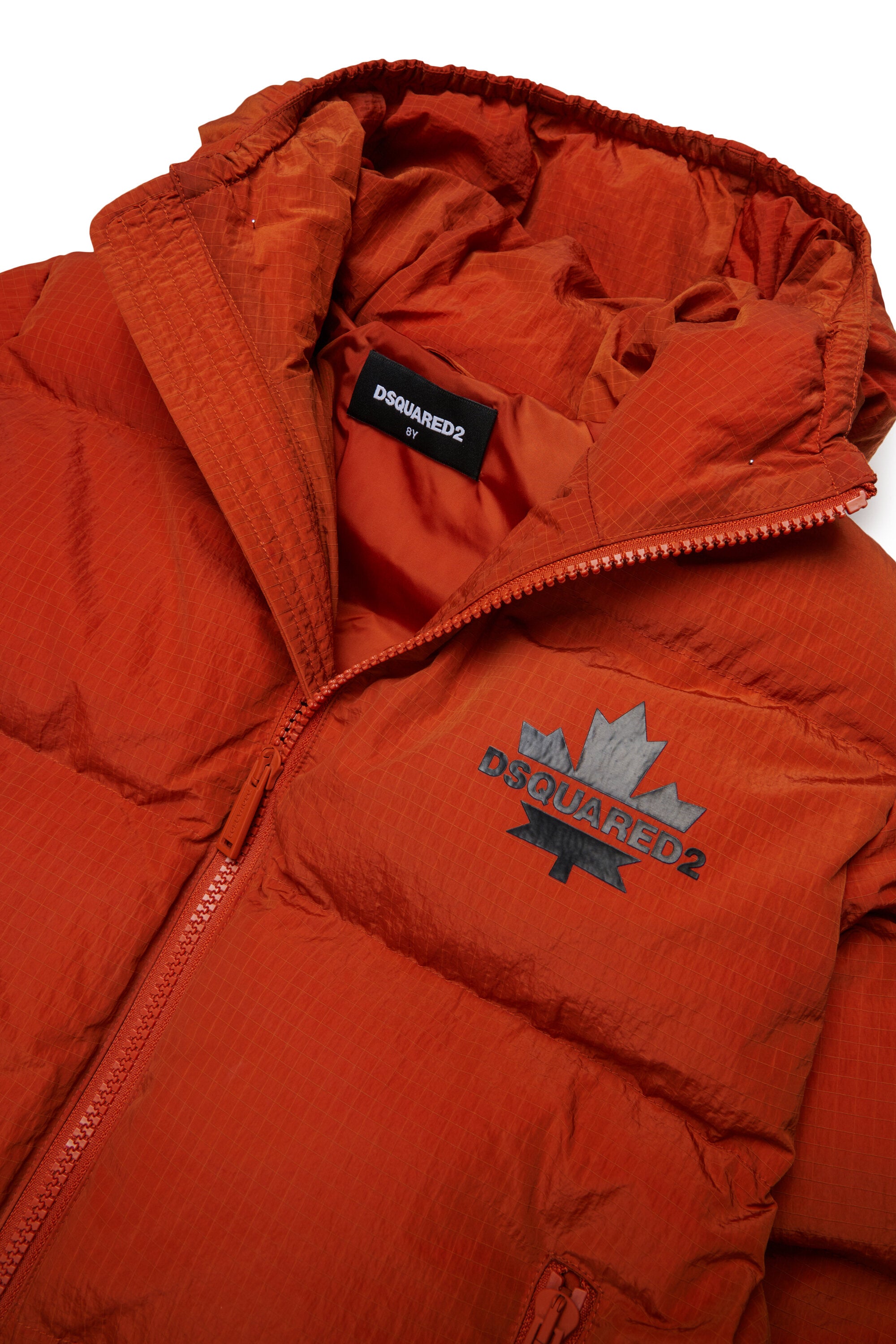 Padded jacket with printed logo