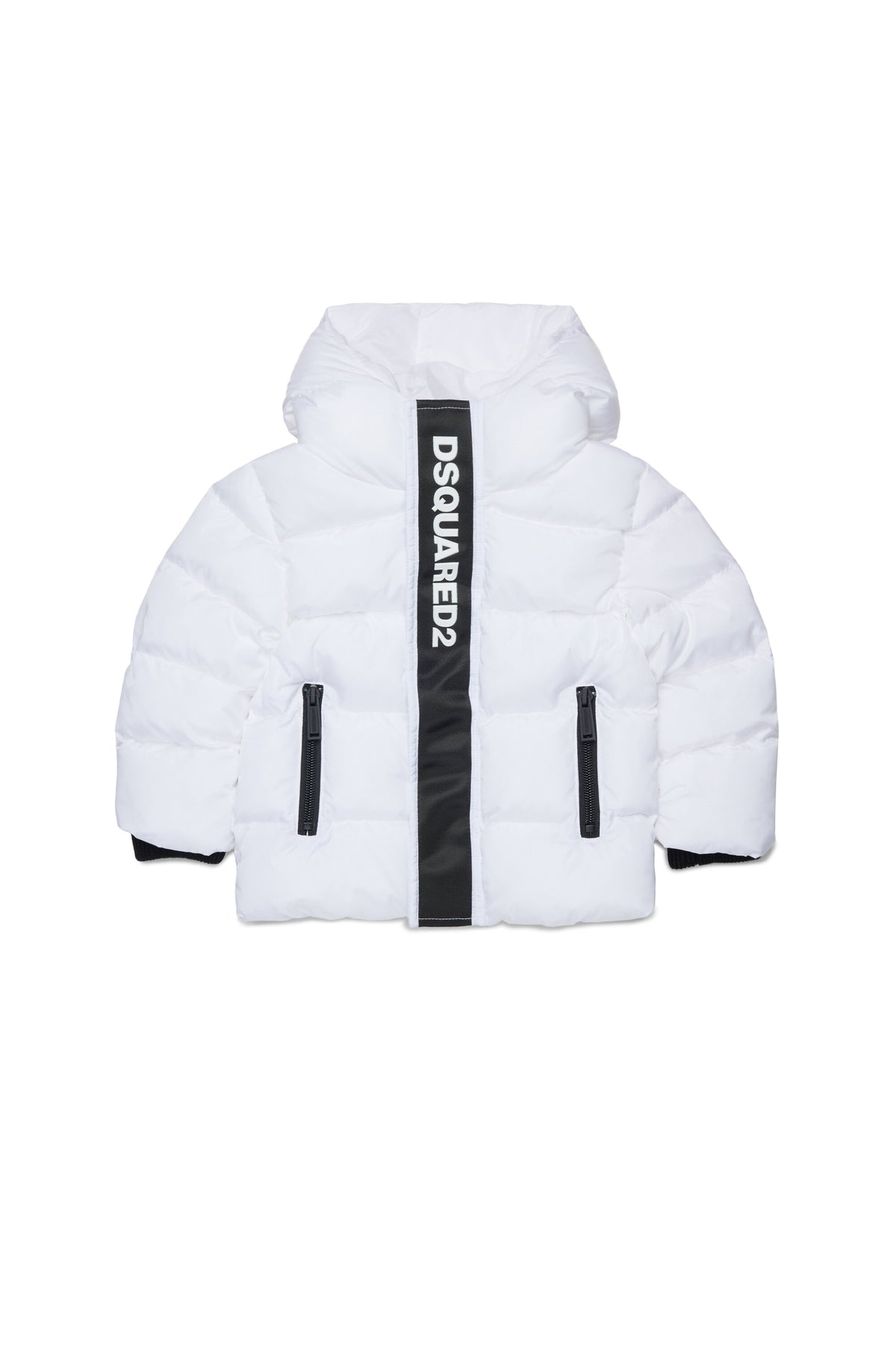 Longue veste matelassée avec logo
