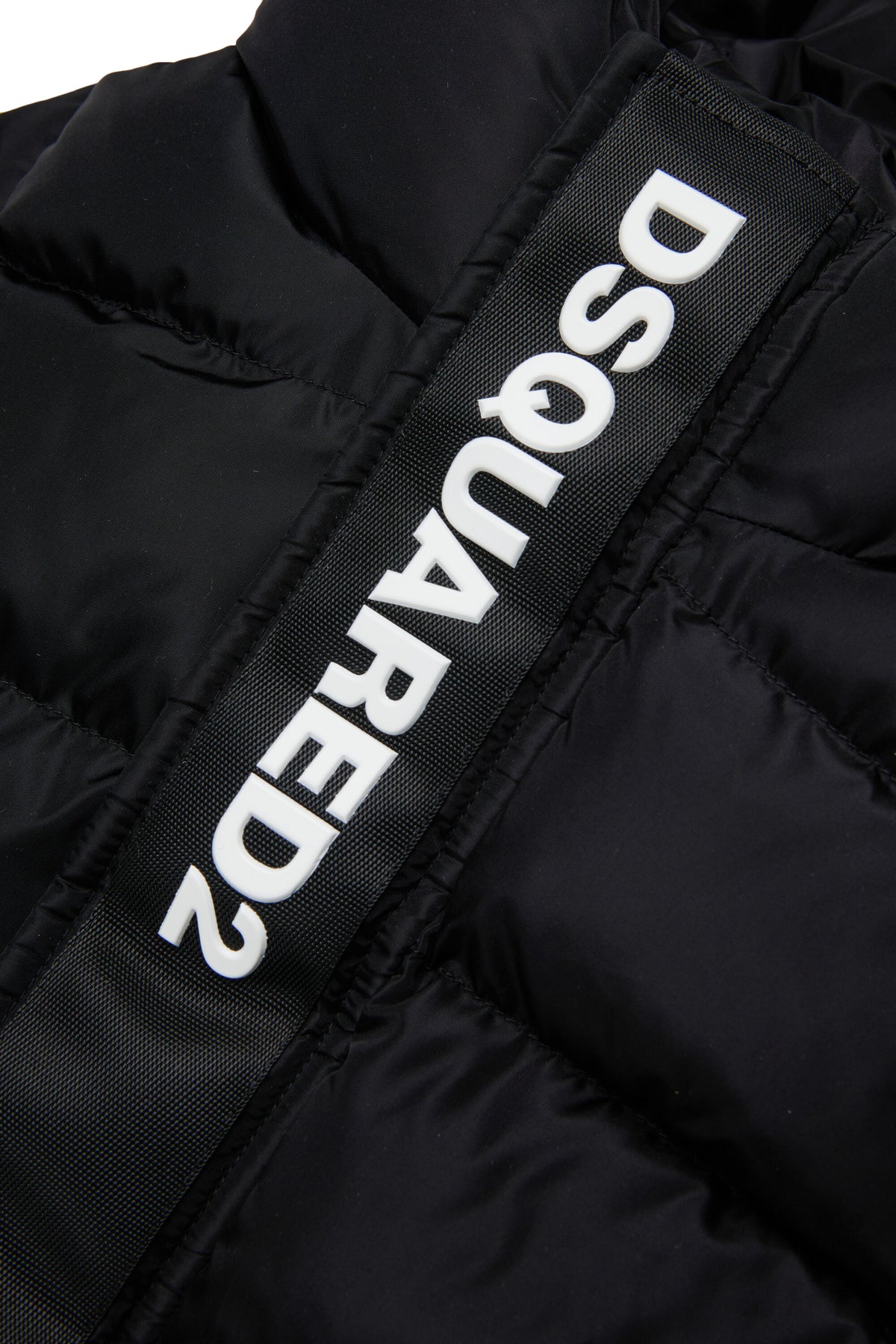 Longue veste matelassée avec logo