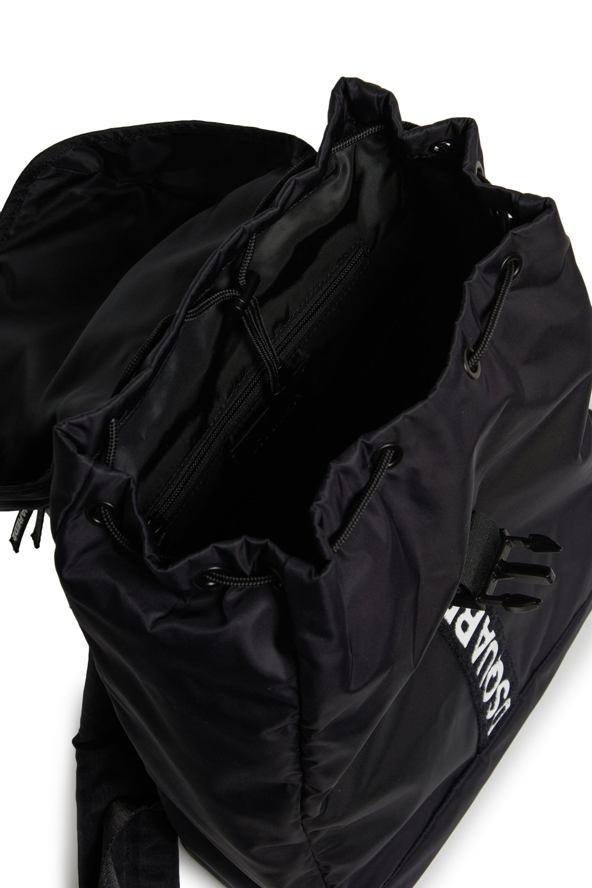 Backpack with logo rubberized