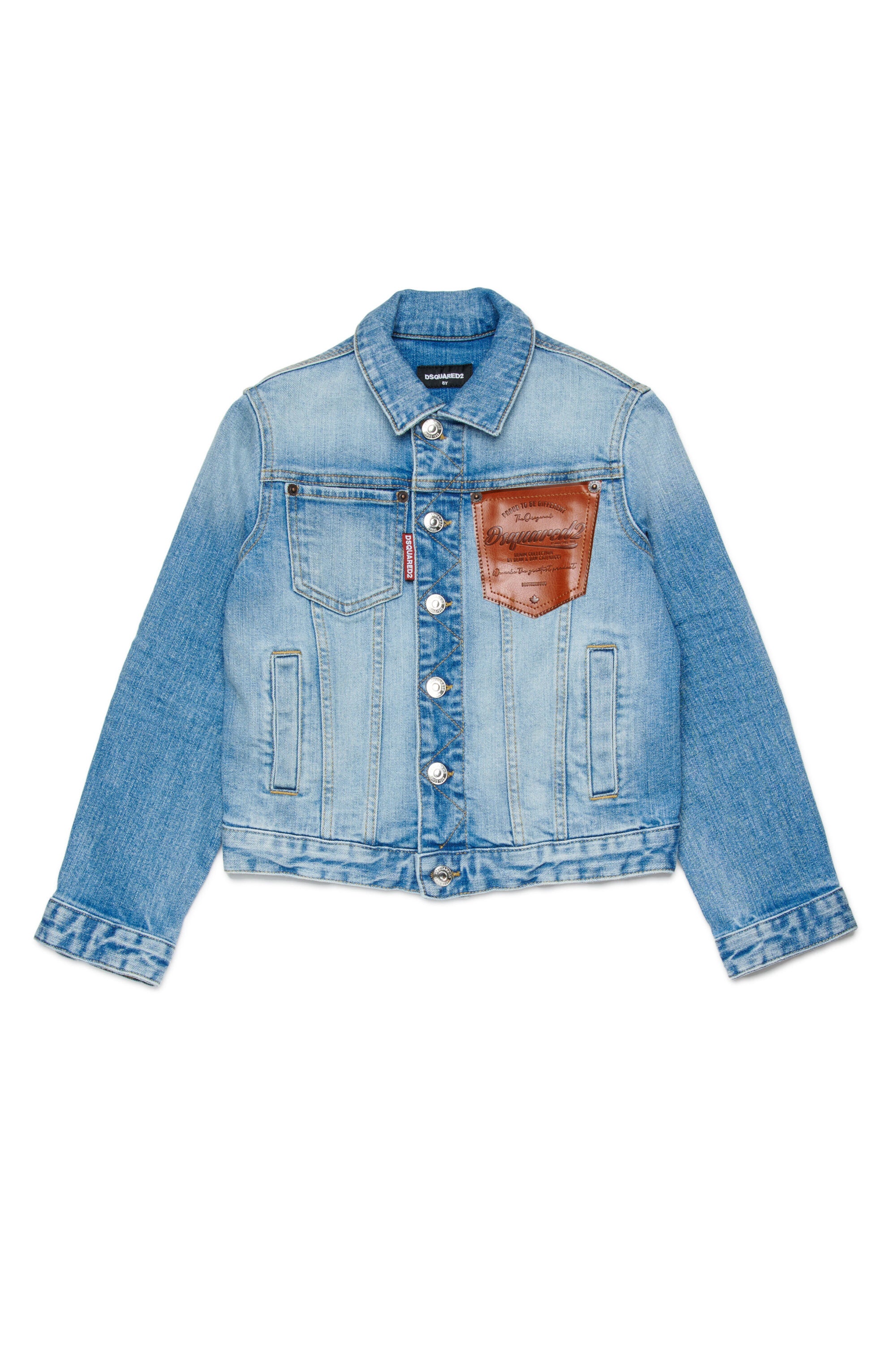 Chaqueta vaquera con logo estampado