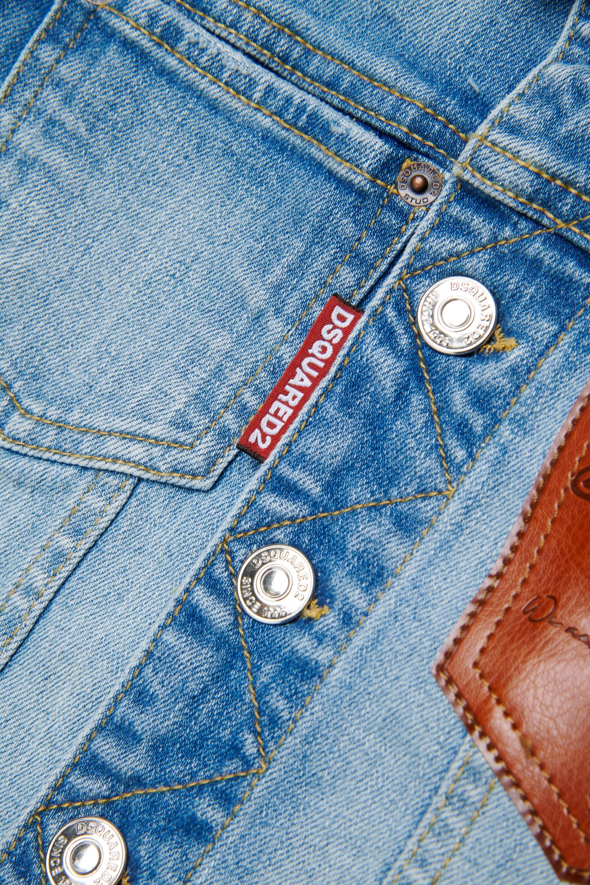 Denim jacket with printed logo