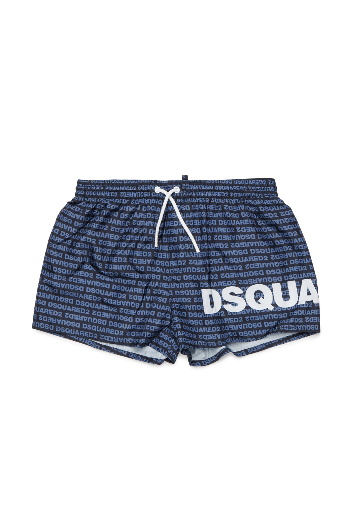 Boxer swim trunks with logo