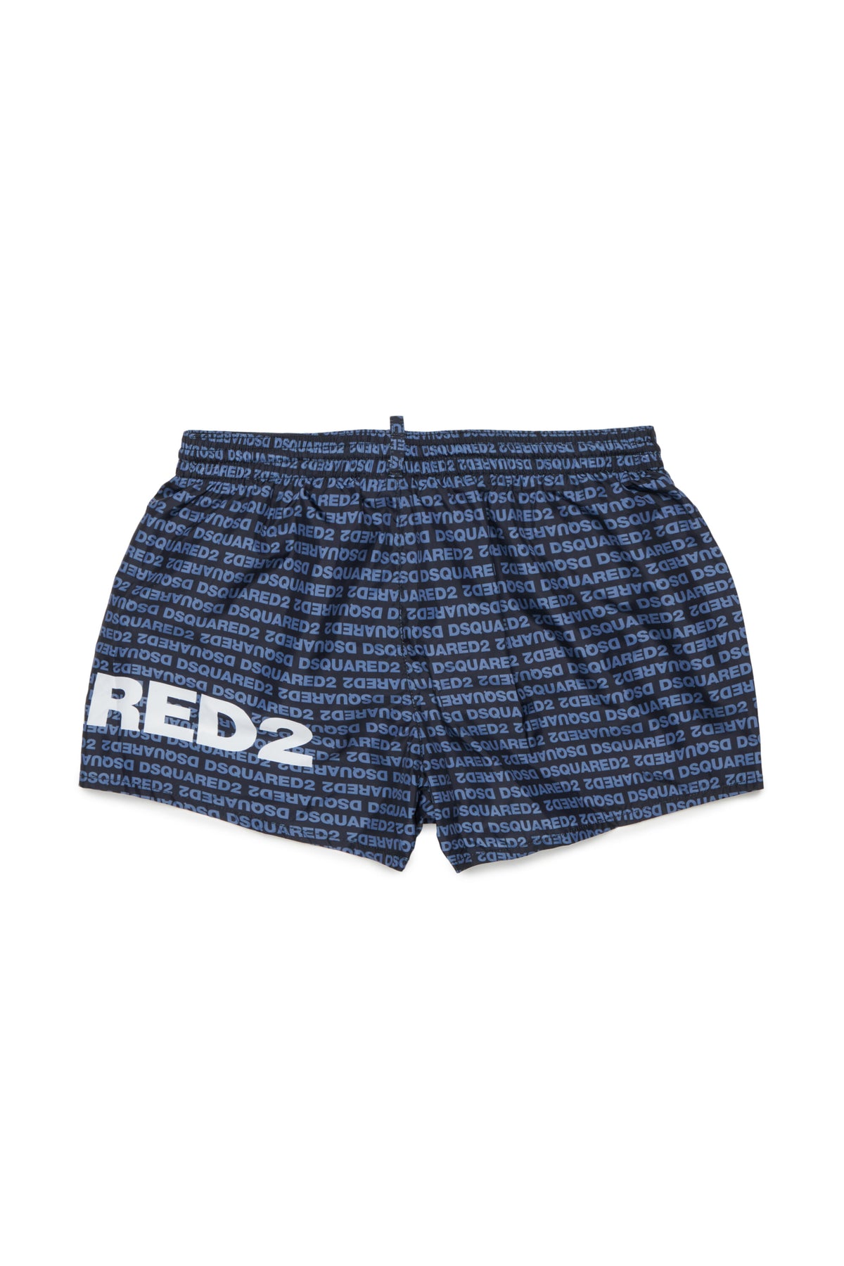 Boxer swim trunks with logo