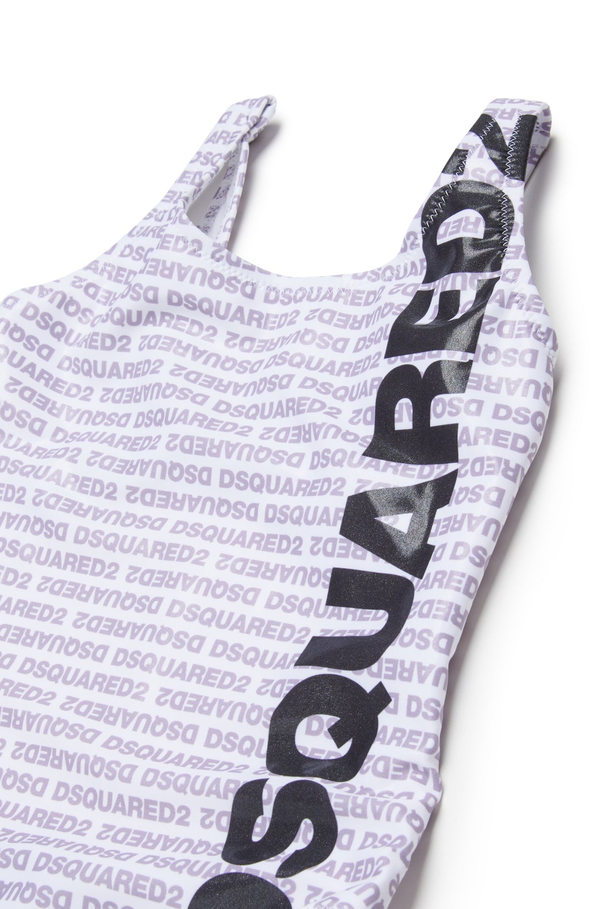 One-piece swimsuit with printed logo