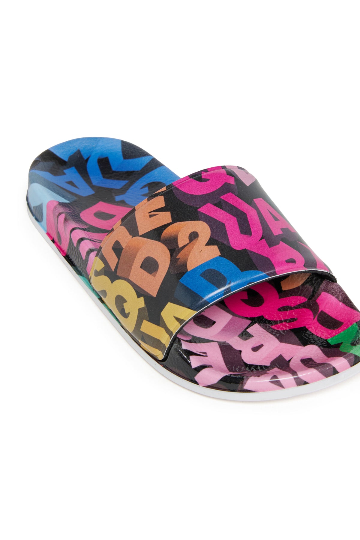 Claquettes avec logo multicolore all-over