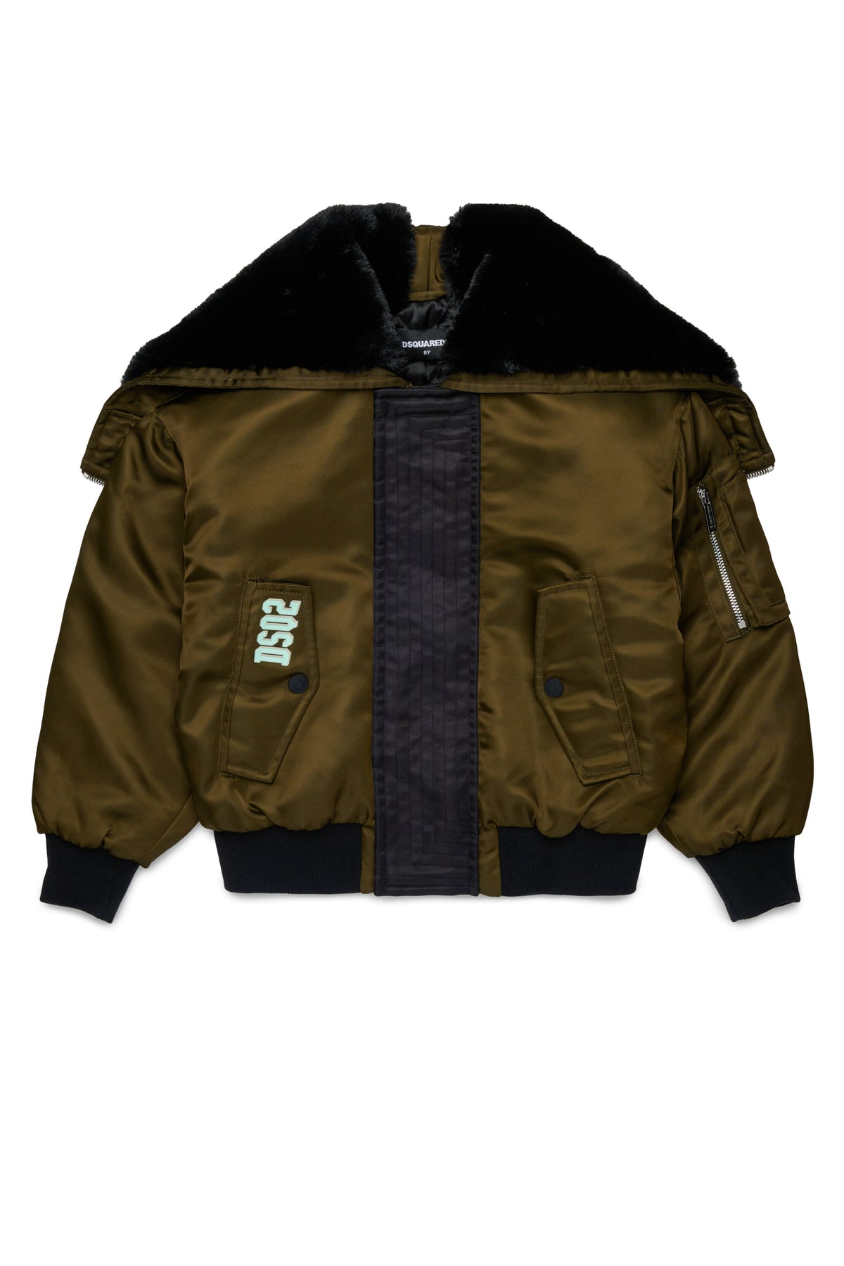 Bomber jacket with printed logo